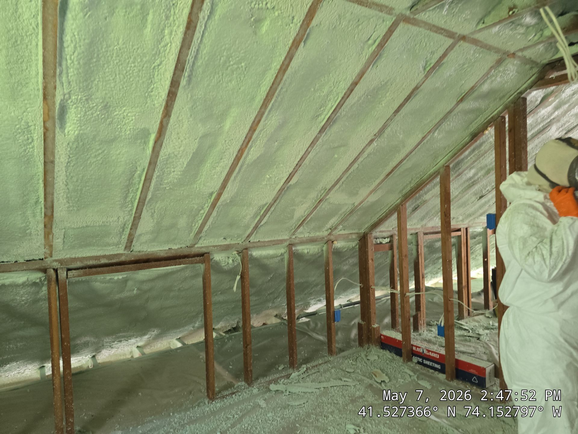 Attic Insulation using Closed Cell Spray Foam by NYS Foam & Energy