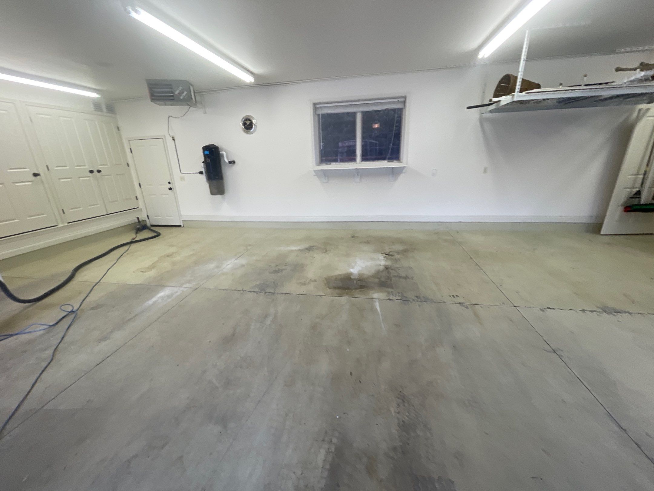 Garage Transformation using Driftwood Colorway by Croc Coatings, LLC