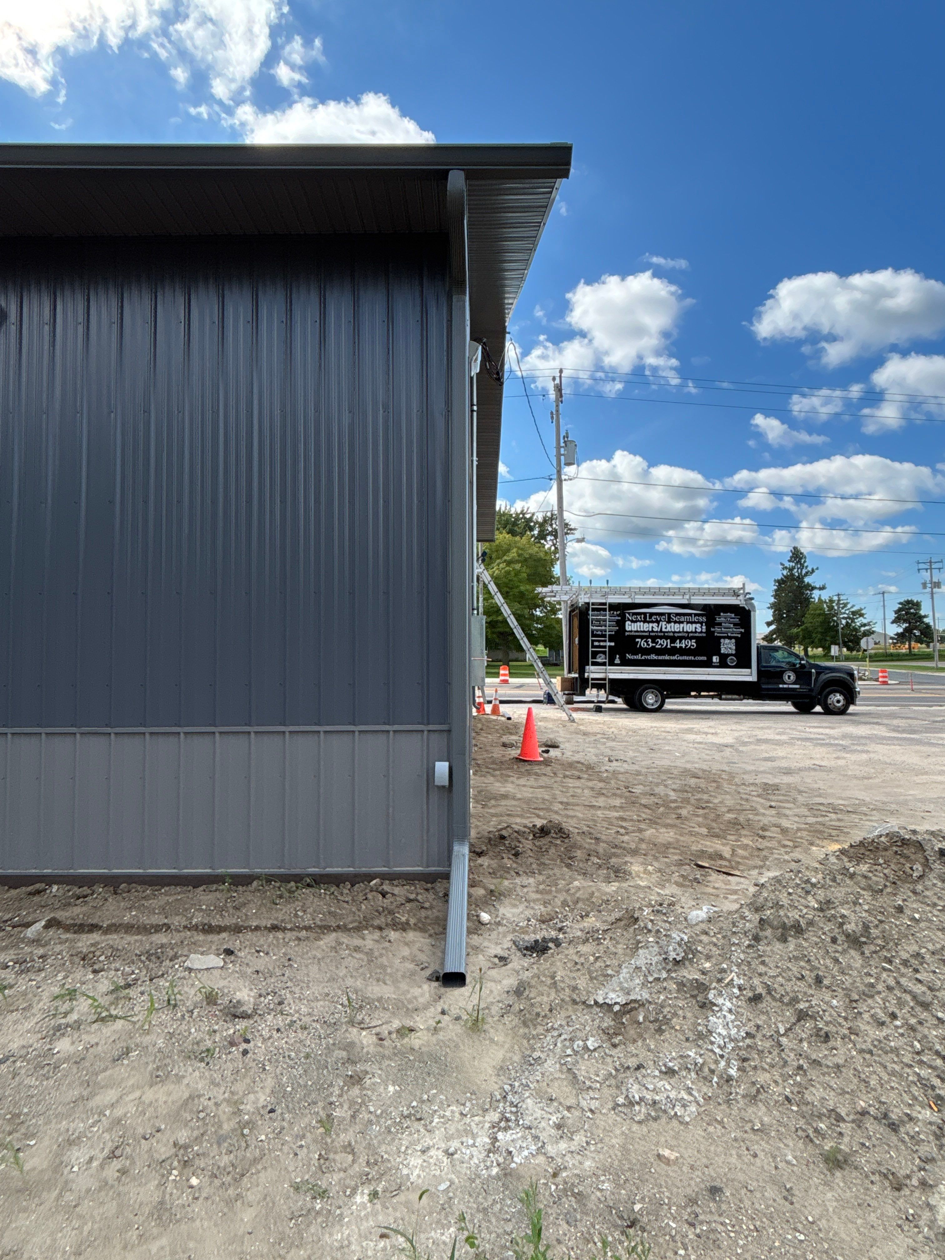 Charcoal Grey Seamless Gutters – Waverly, MN by Next Level Seamless Gutters / Exteriors Inc.