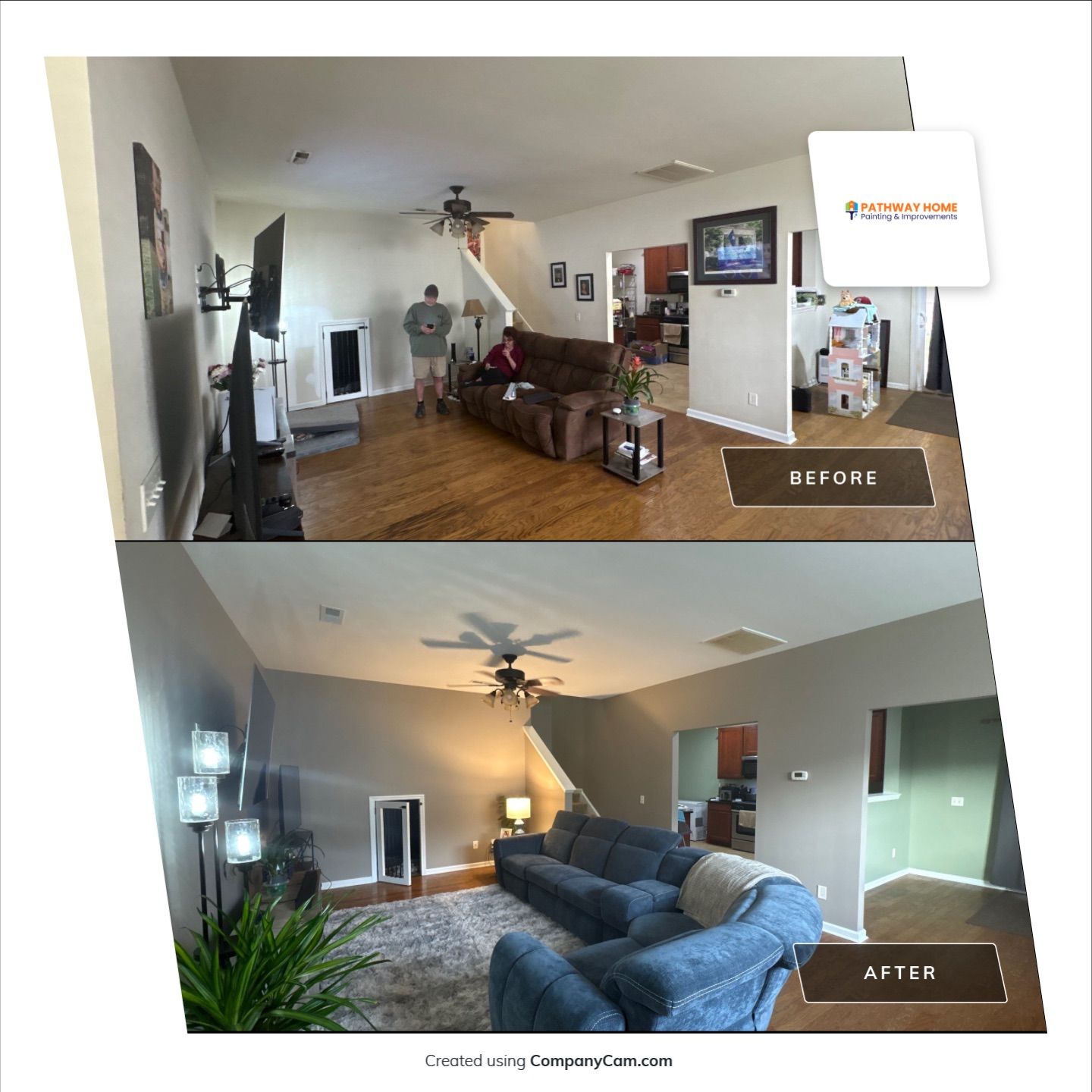 Transformation Complete for Paul & Vickie’s Home by Pathway Home Painting & Improvements