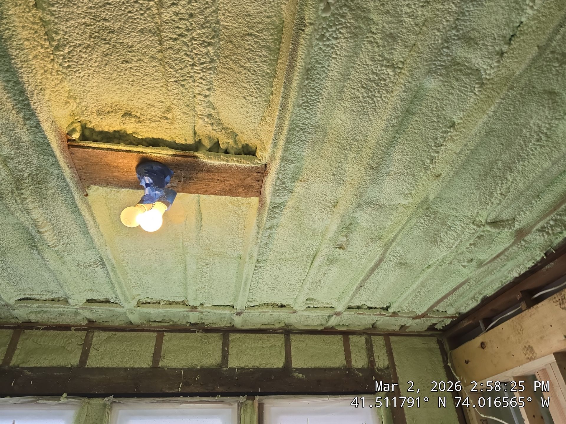 Attic Insulation using open cell spray foam by NYS Foam & Energy