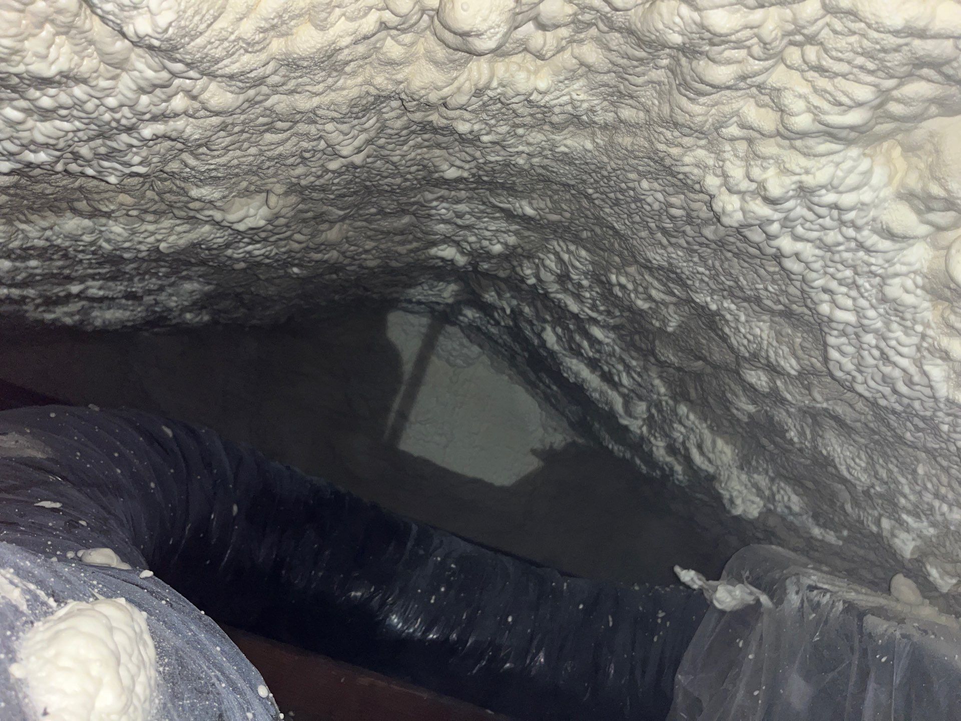 Basement Exterior Walls using Crawl Space Liner by NYS Foam & Energy