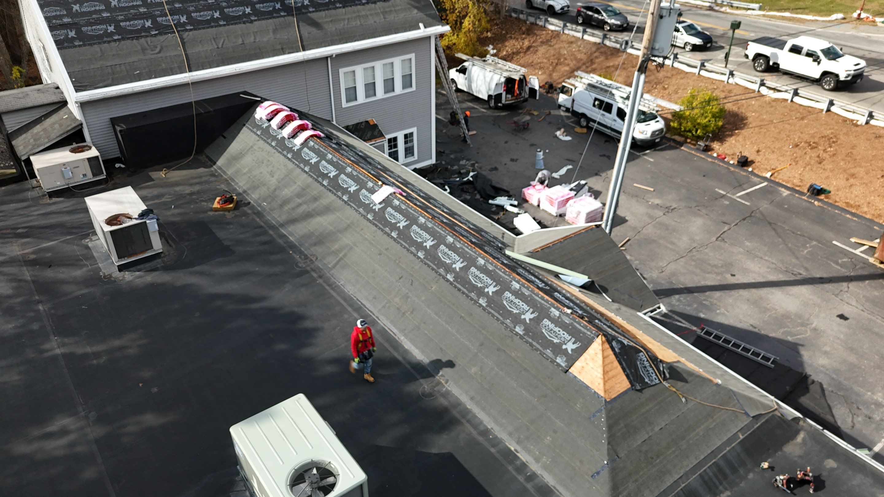 Acton EPDM Roof Edge Reconstruction with Tapered Insulation System by Mighty Dog Roofing of Greater Middlesex County