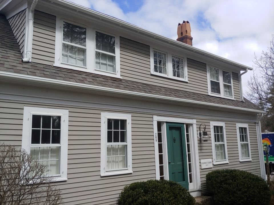 Gutter Installation using Two Styles of Gutter in Duxbury, MA by Gutter Pro Enterprises