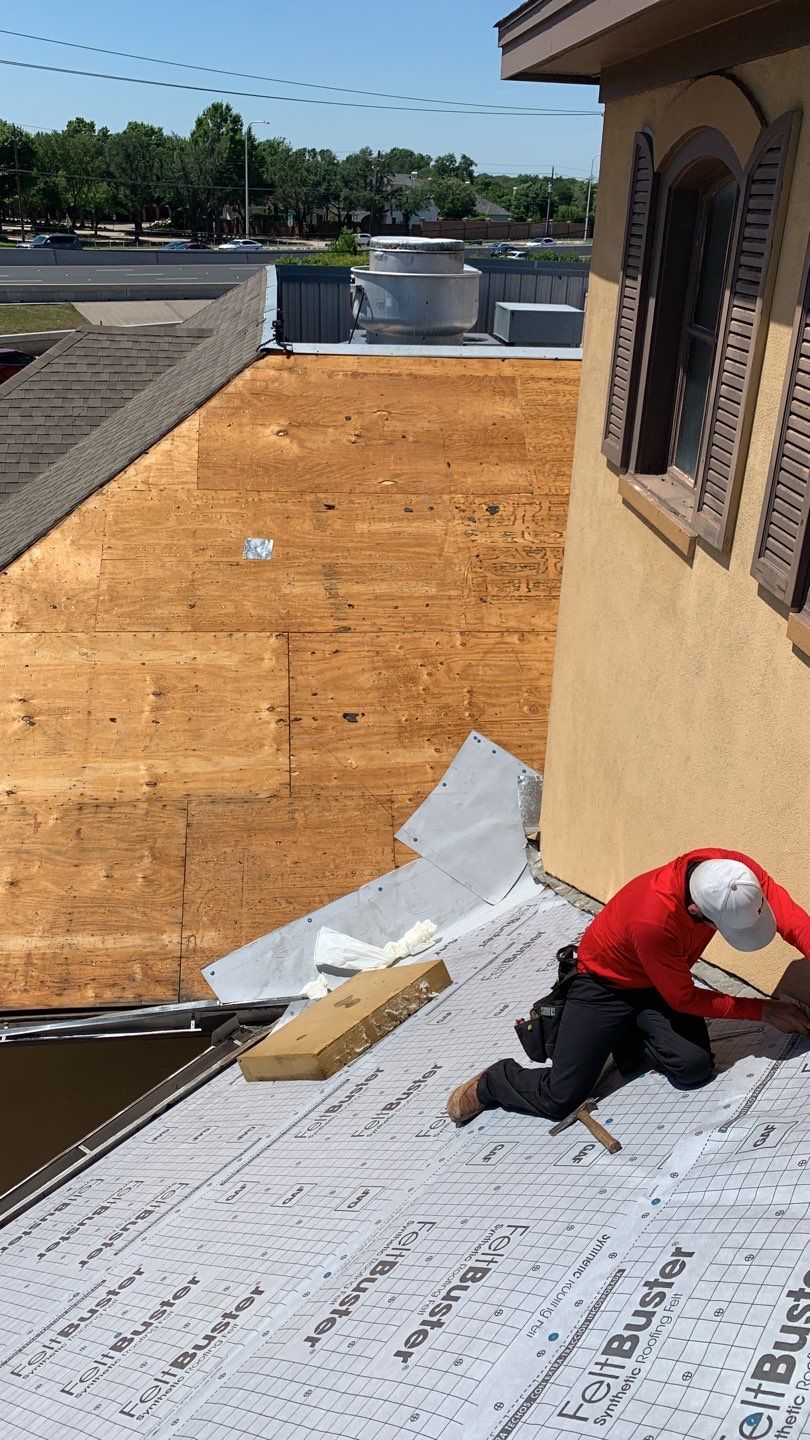 Commercial Roof Installation using GAF Shingles in Dallas Texas by Elite Roofing LLC