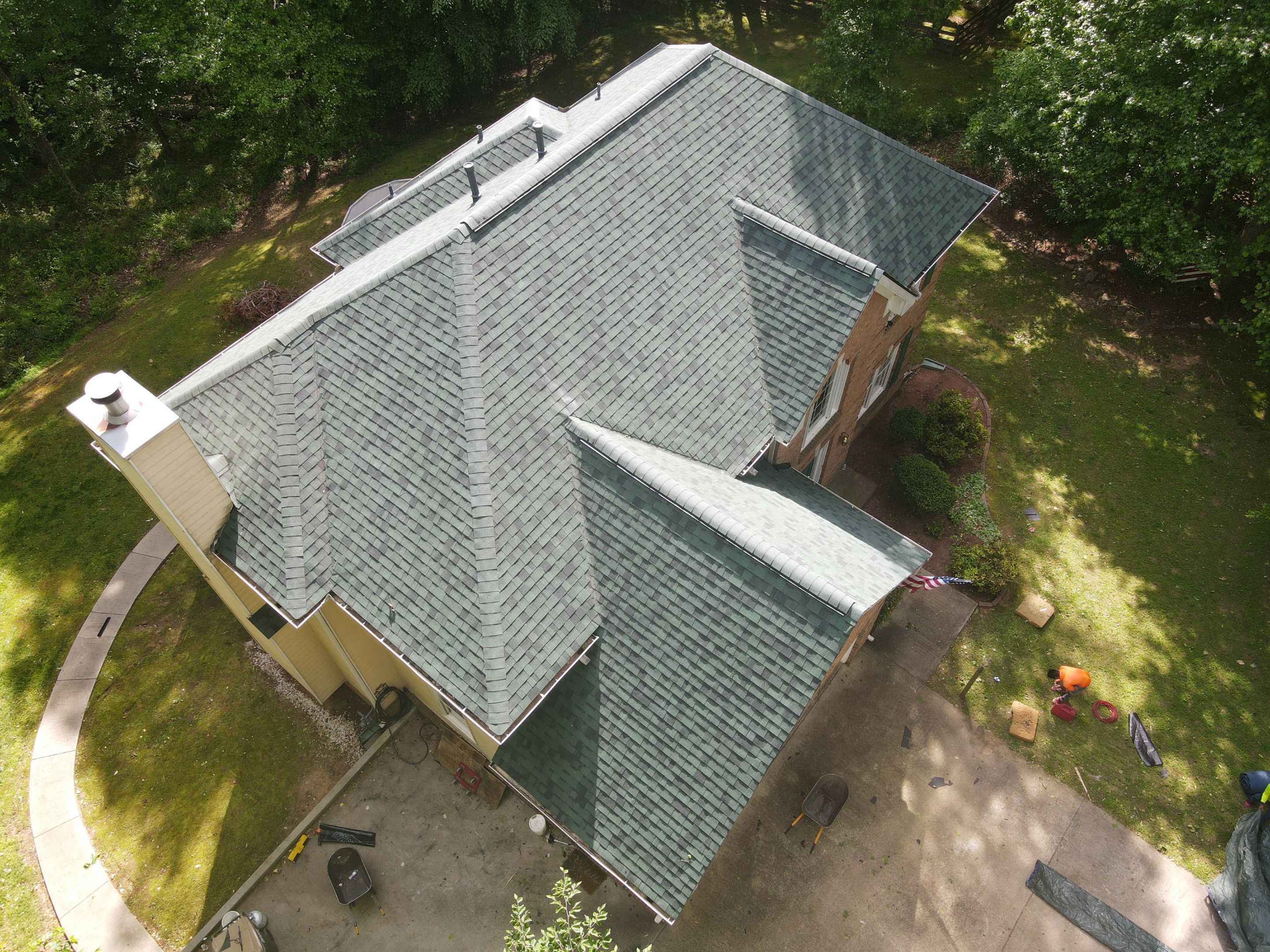 Residential Roofing Installation using Owens Corning Chateau Green  by Inspector Roofing and Restoration