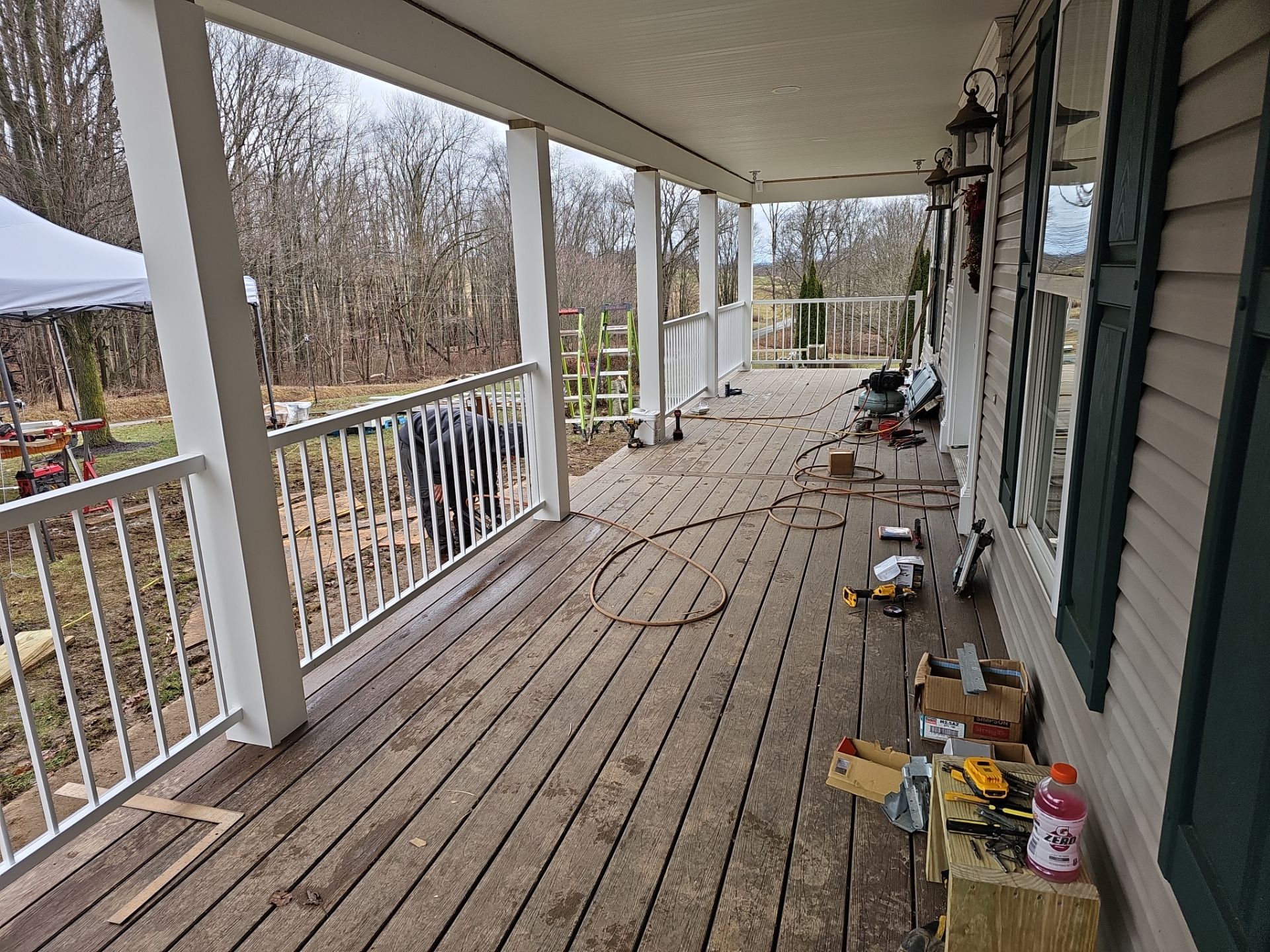 Porch by Cousins Roofing Siding & Decks
