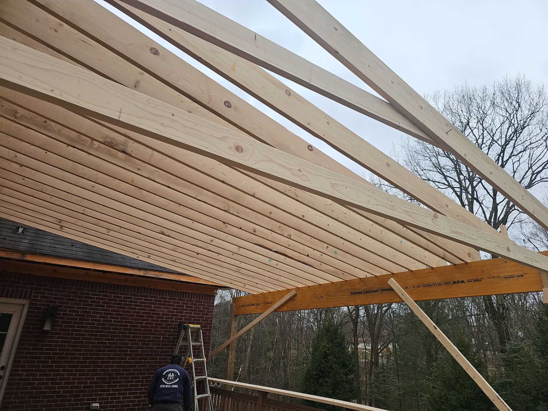 Hip Roof Build by Cousins Roofing Siding & Decks