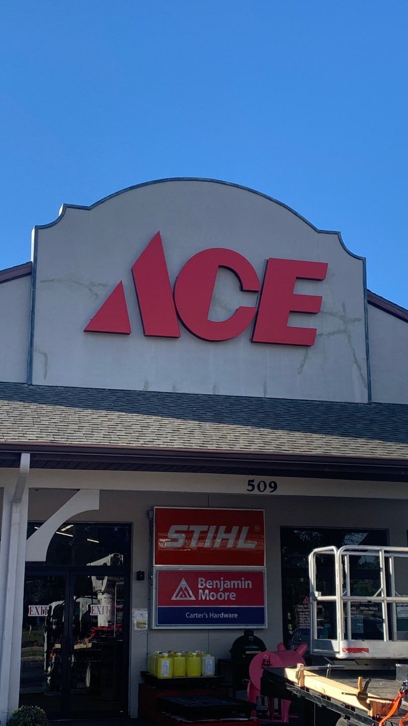 Flush Mount Channel Letters for Tavares Carter's Ace Hardware by SignCrafters
