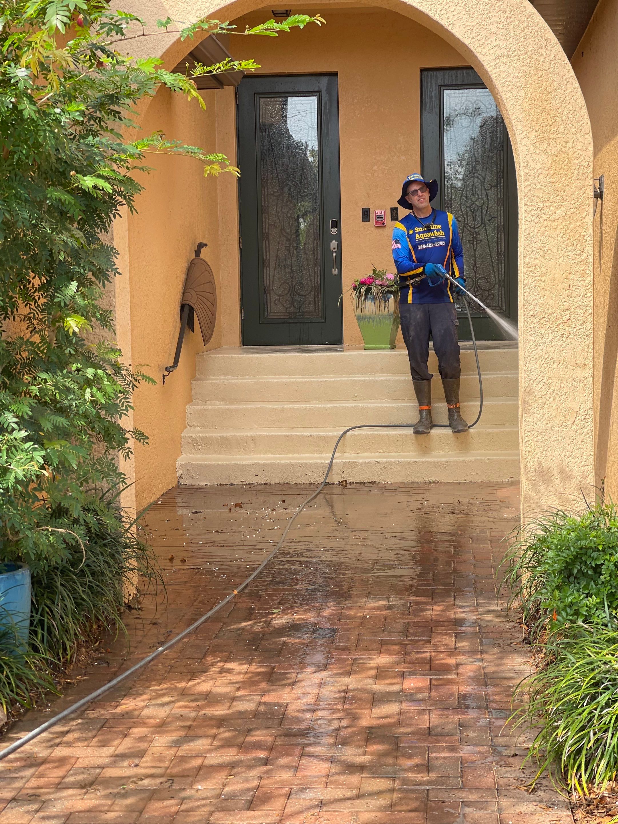 HOA Paver Driveway & Sidewalk Cleaning in Sarasota National, Venice, FL | Sunshine AquaWash by Sunshine AquaWash