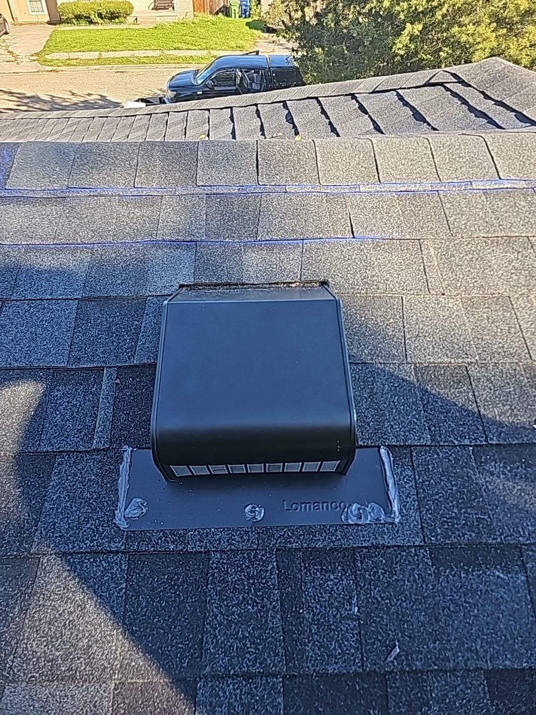 "Full Roof Replacement Due to Hail and Water Damage – Before & After" by road roofing llc