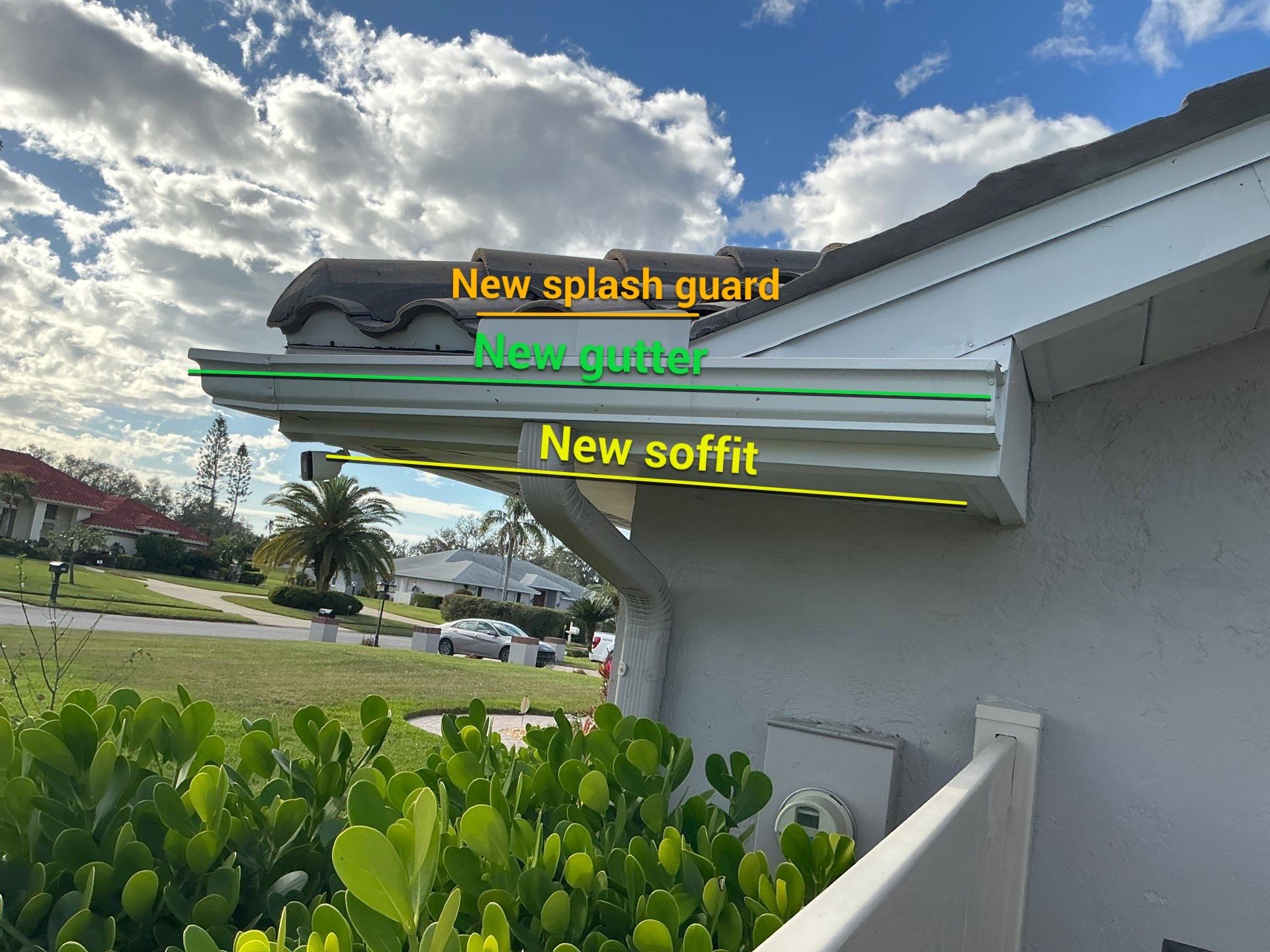Fascia and Soffit Repair with New Gutters  by Gutter Professors
