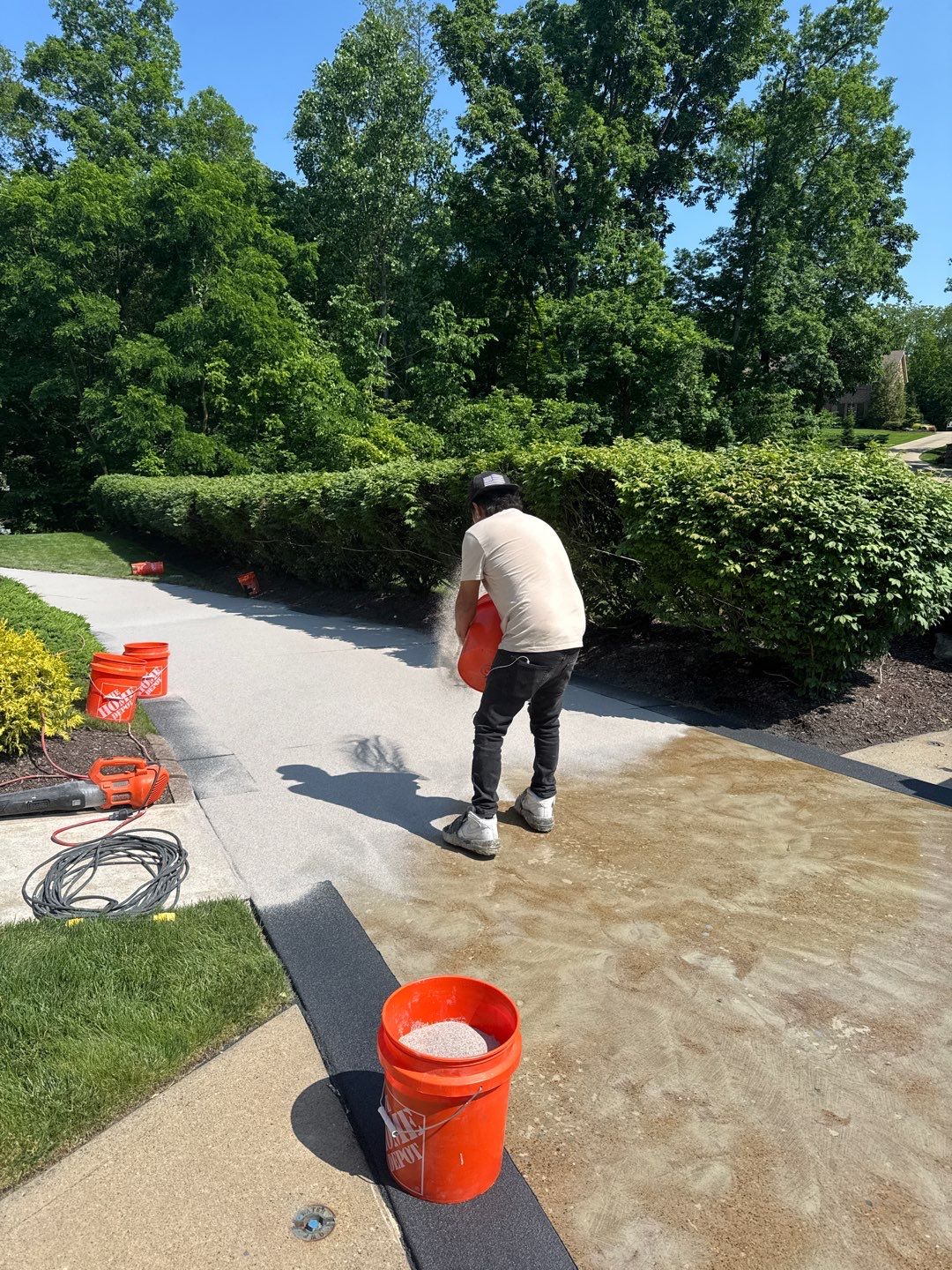 Driveway Walkway Patio Project in Canonsburg by Floors in a Day, Inc