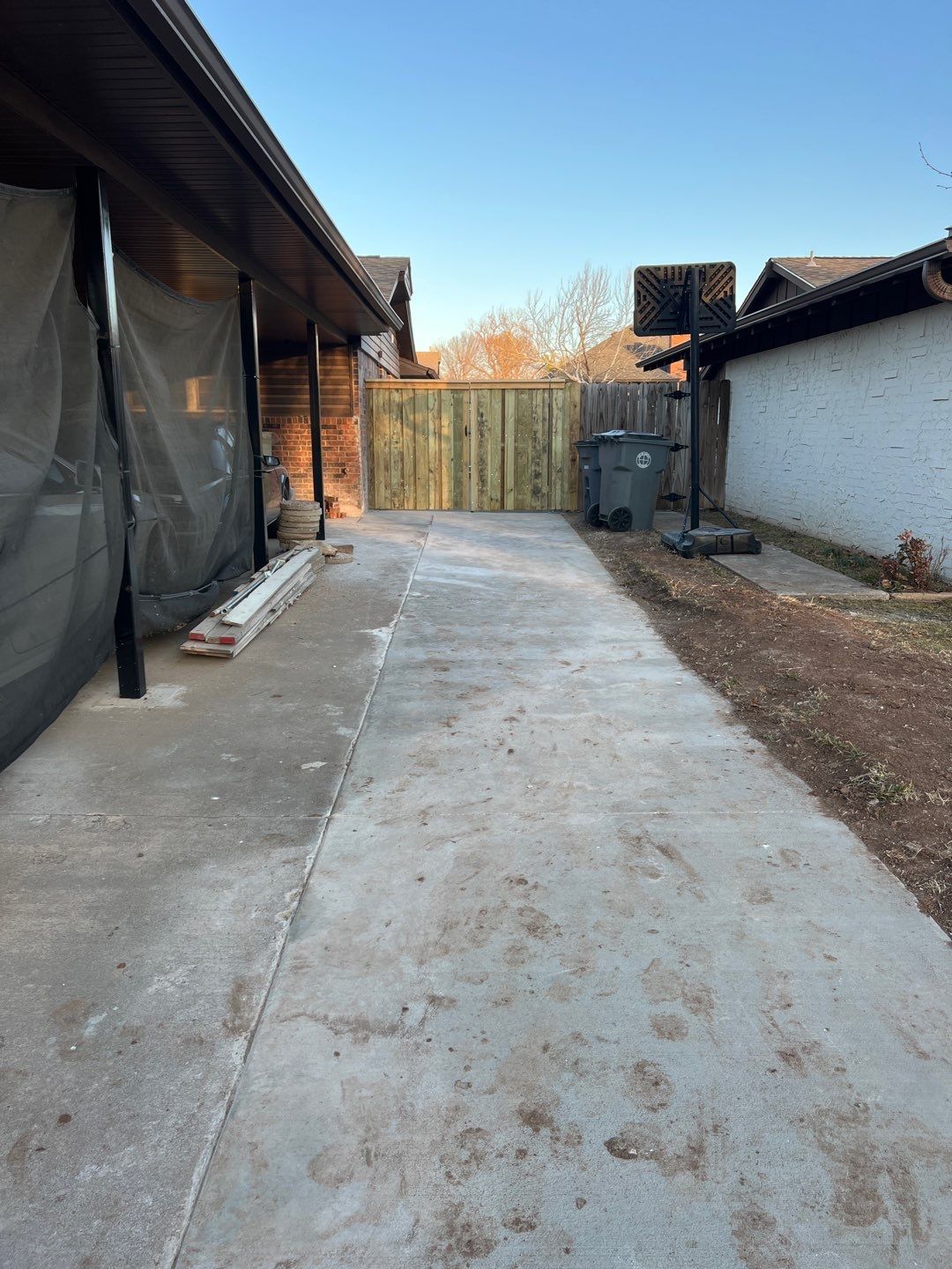 Fence , Concrete Pads , and Tree Removal by Clays Services Inc