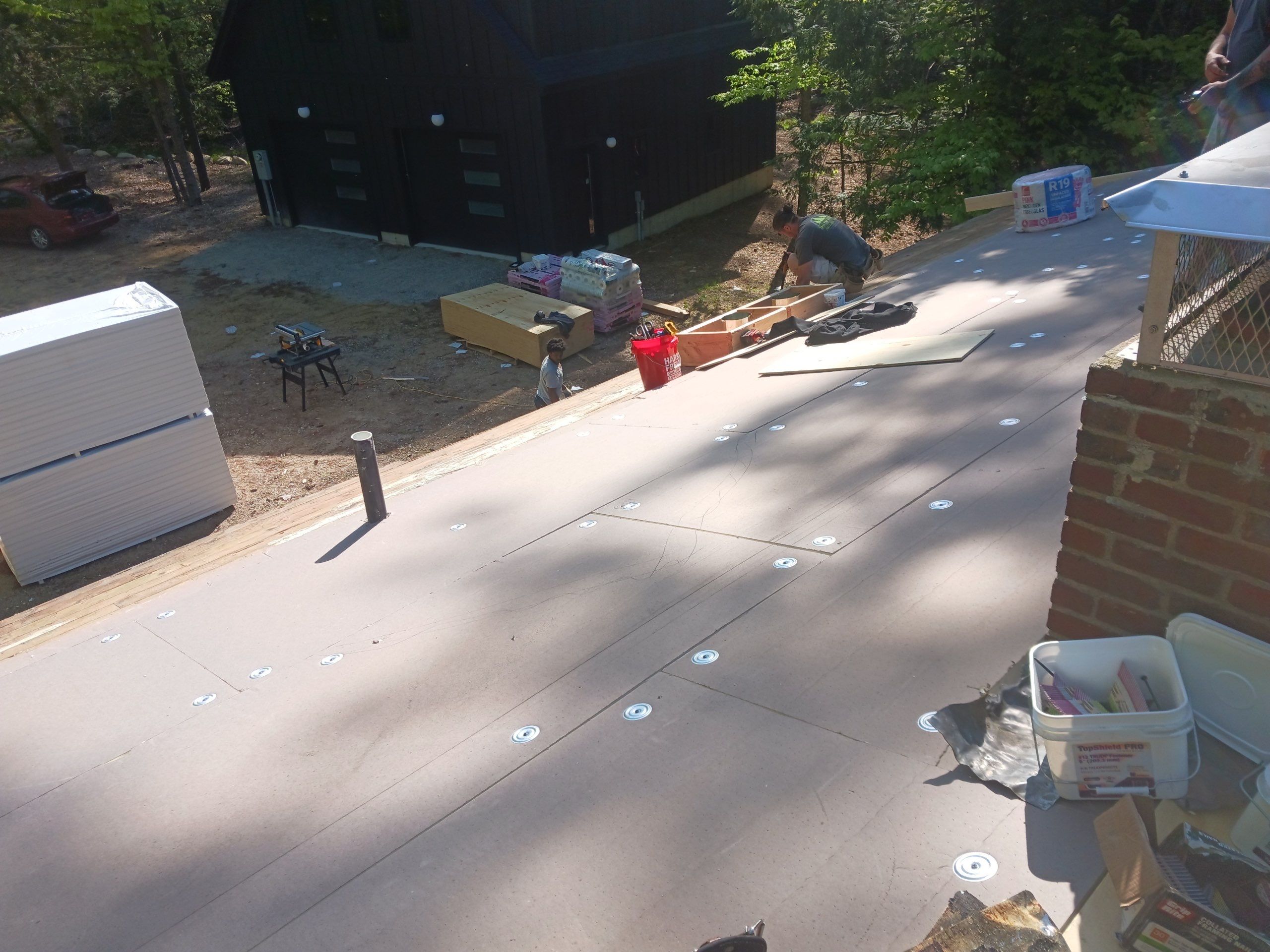 Warm Roof Install On a Deck Home by Tall pine roofing