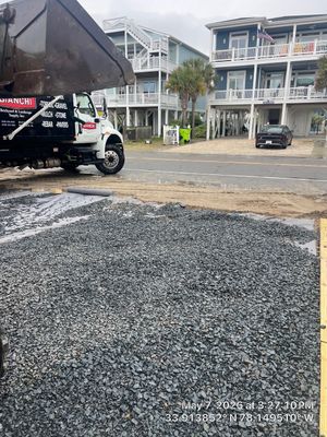 Coastal gravel ground cover for Oceanfront Property in Oak Island