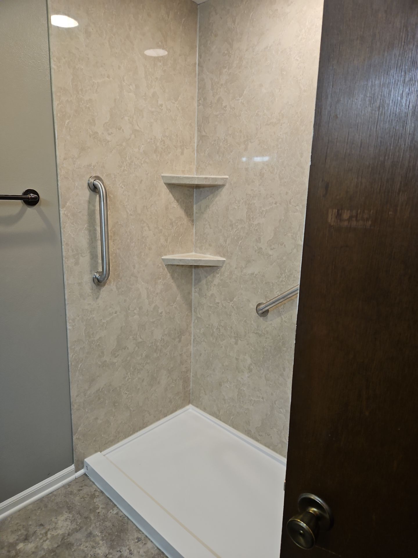 Bathroom Remodel using Shower Base by The Shower Company