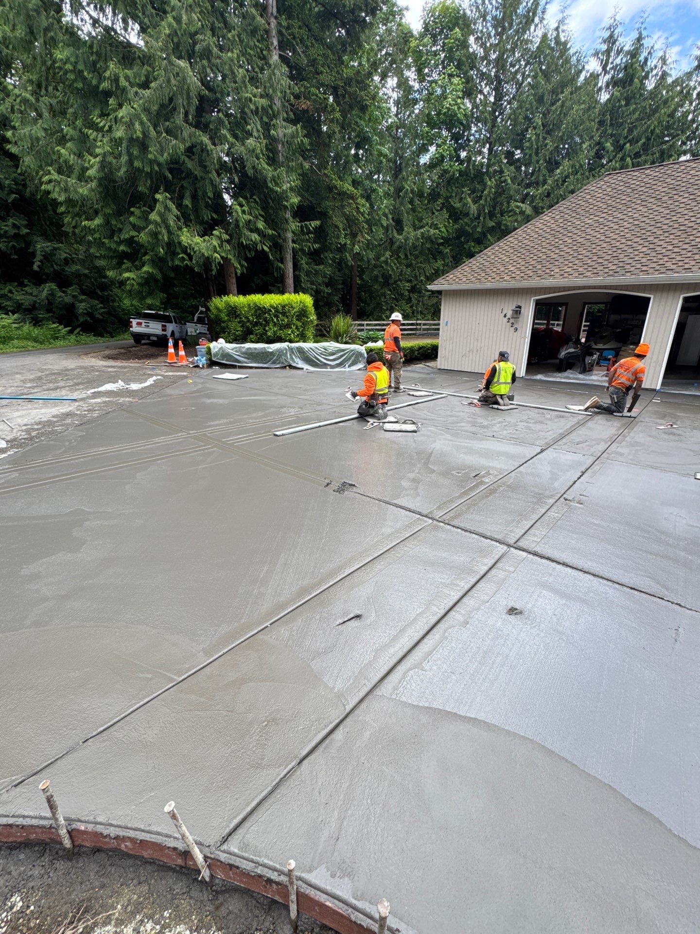 Stamped Concrete Driveway Renovation | Woodinville  by Jireh Asphalt & Concrete Inc 