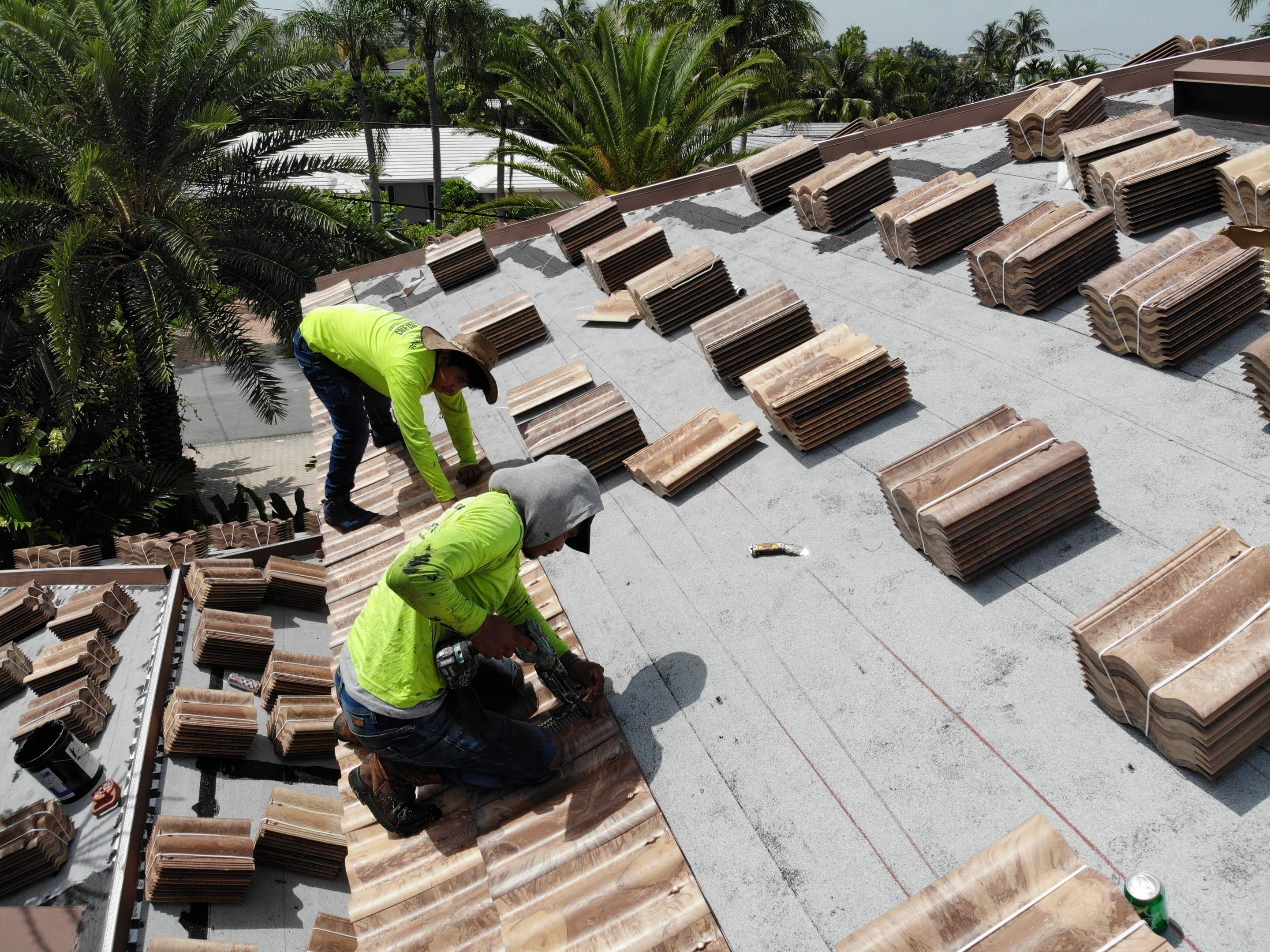 Residential Roofing Installation using Brava Spanish Tile in Mocha Sand by International Roofing