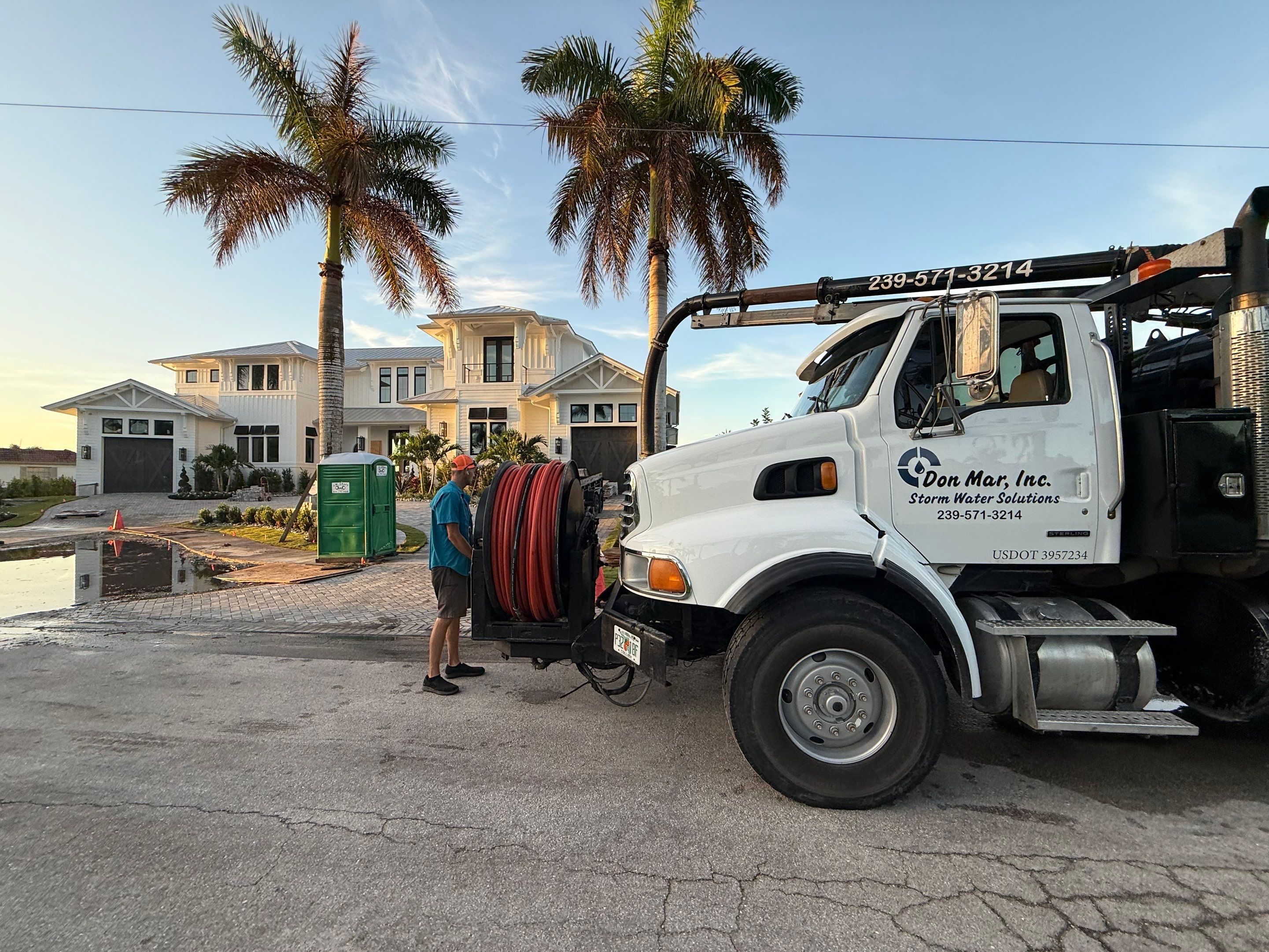 New Residential Construction Stormwater System Cleaning by APS Power & Water