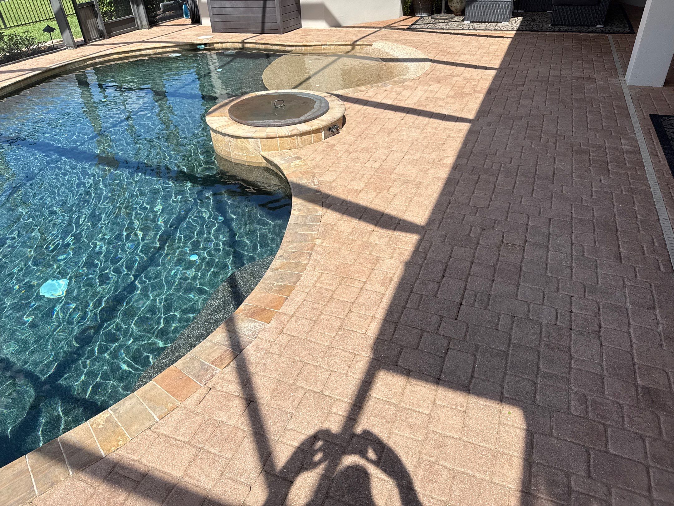 Tile Roof, Paver Pool Deck & Flowerbed Curbing Cleaning | Winding River Bradenton, FL Transformation by Sunshine AquaWash