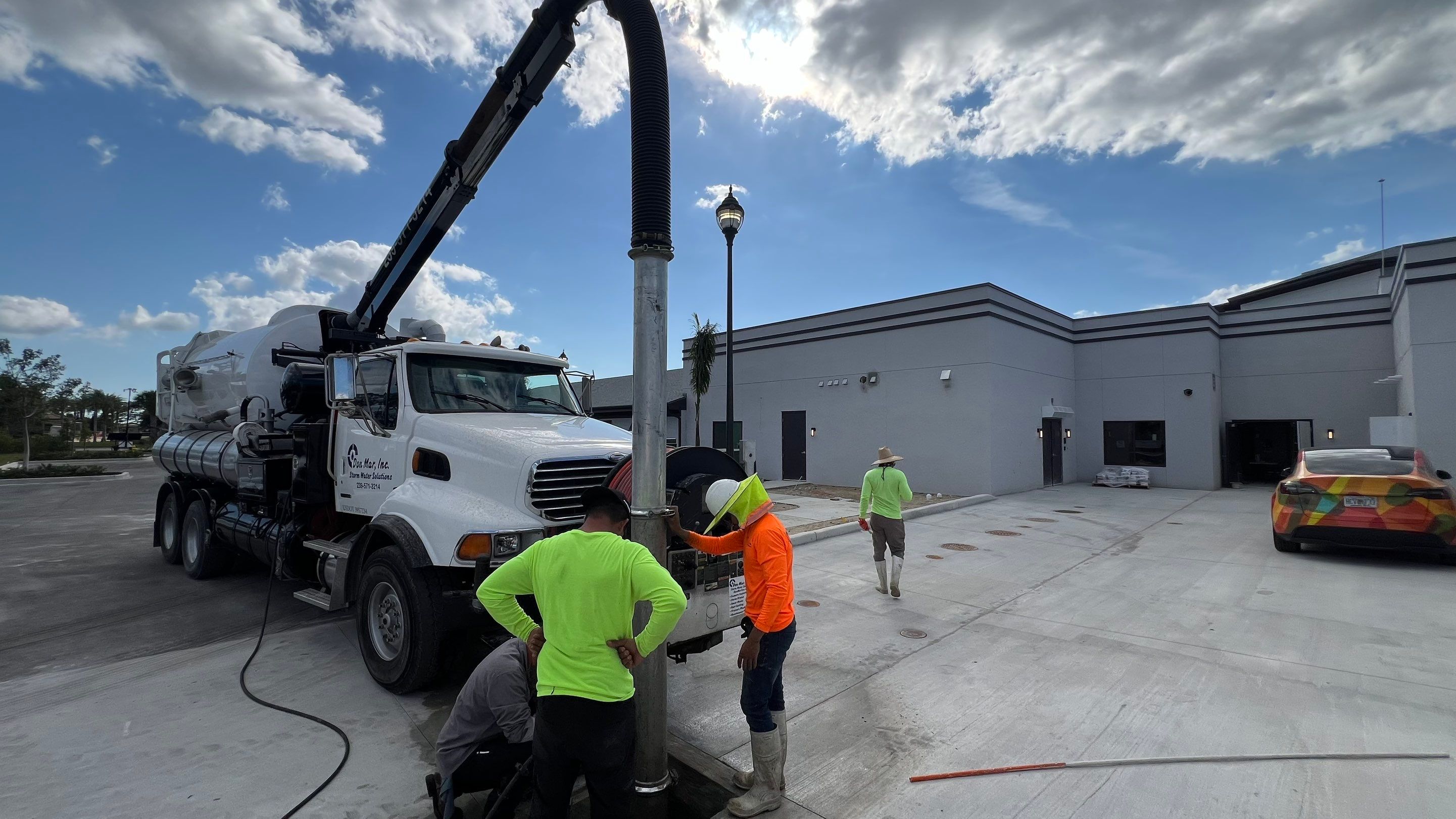 New Construction Stormwater Catch Basin Cleaning by Don Mar, Inc. Storm Water Solutions