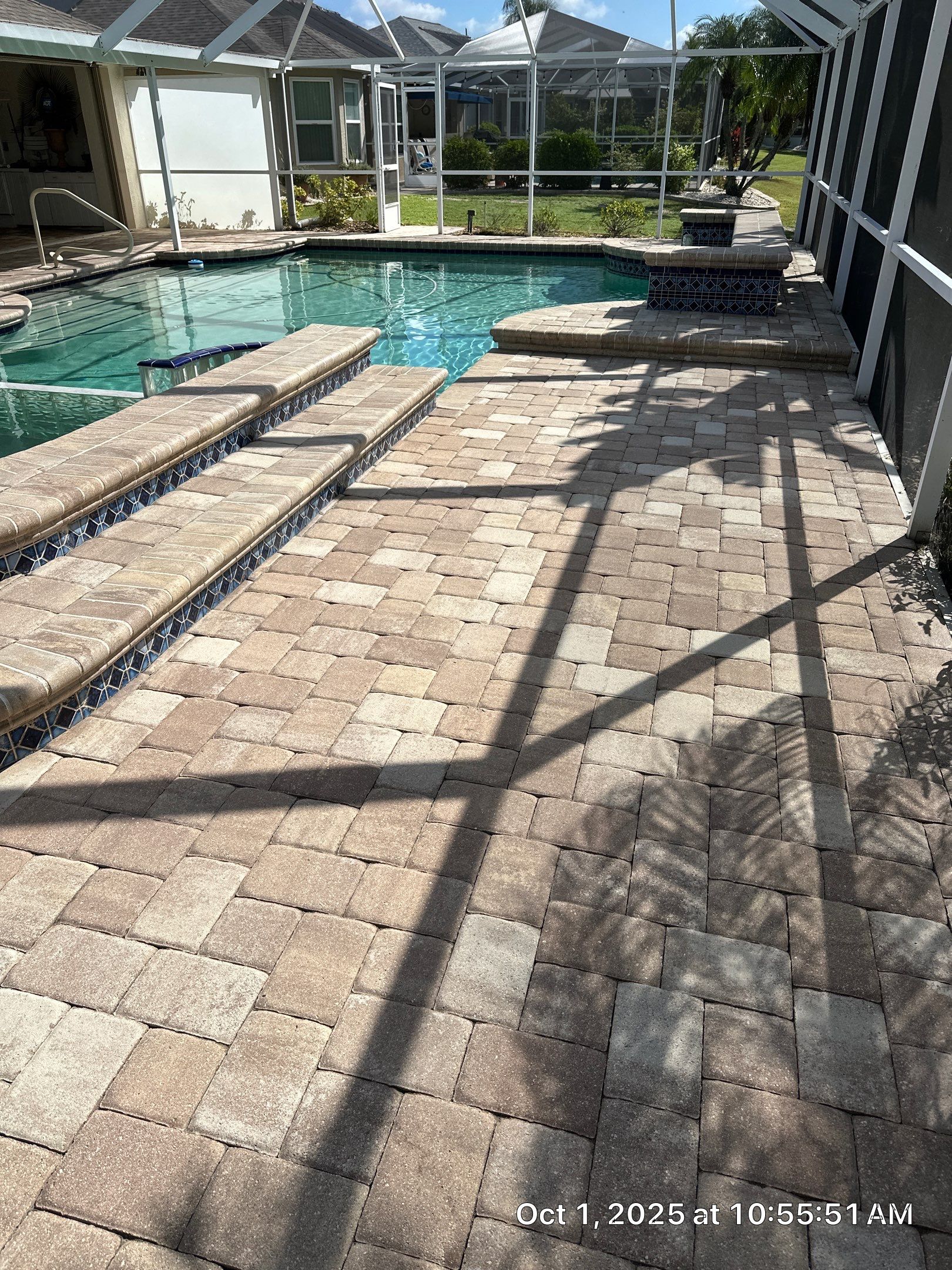 Sun City Center Paver Stripping and Sealing for Pool Deck by Supreme Paver Experts