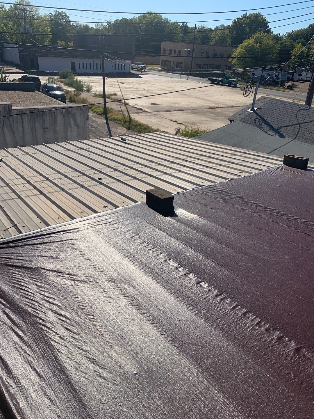 Downtown Gladewater Commercial Foam Roof Restoration – SPF + High-Tensile Acrylic by All Star Roofing LLC