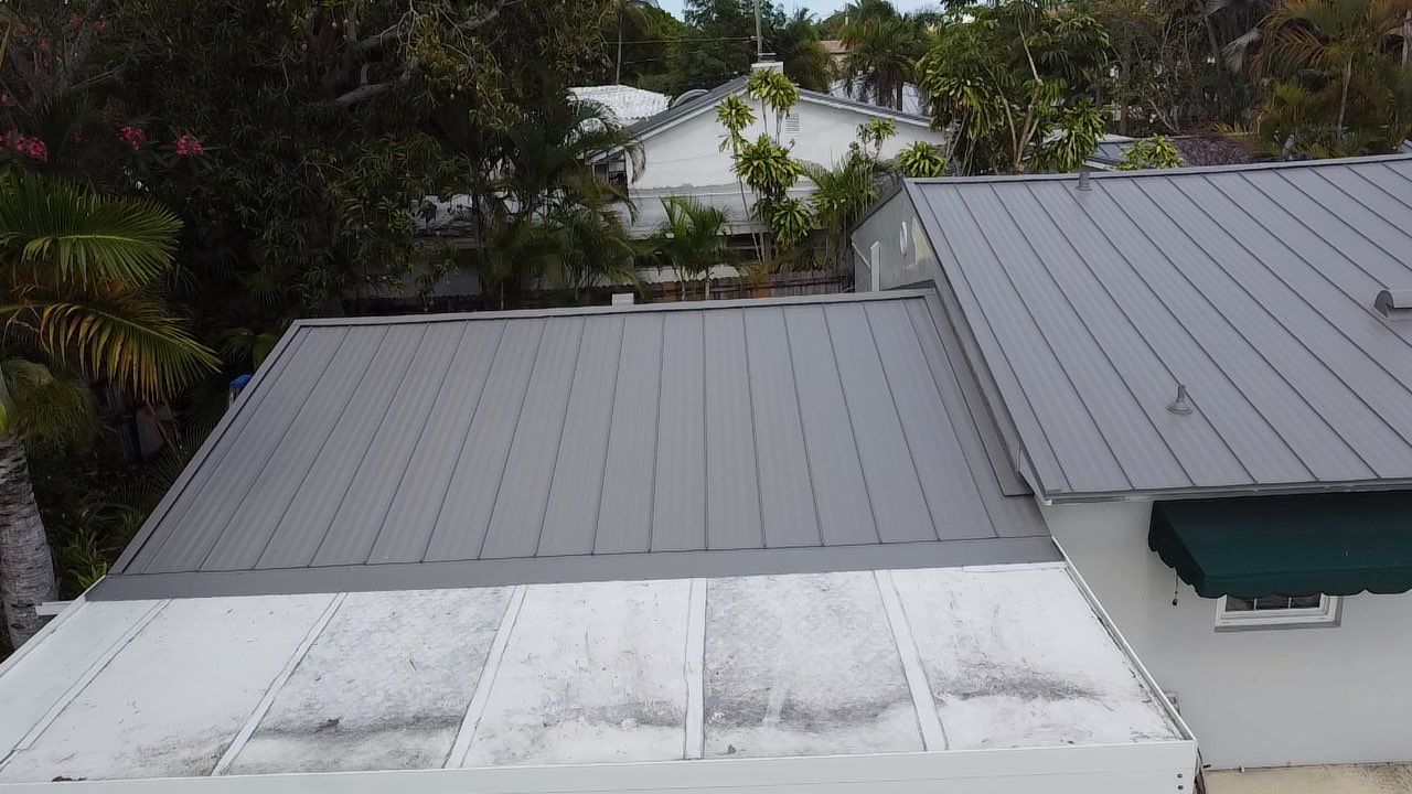 Residential Roofing Installation using 1" Nail strip metal roof by BLUES BROTHERS ROOFING