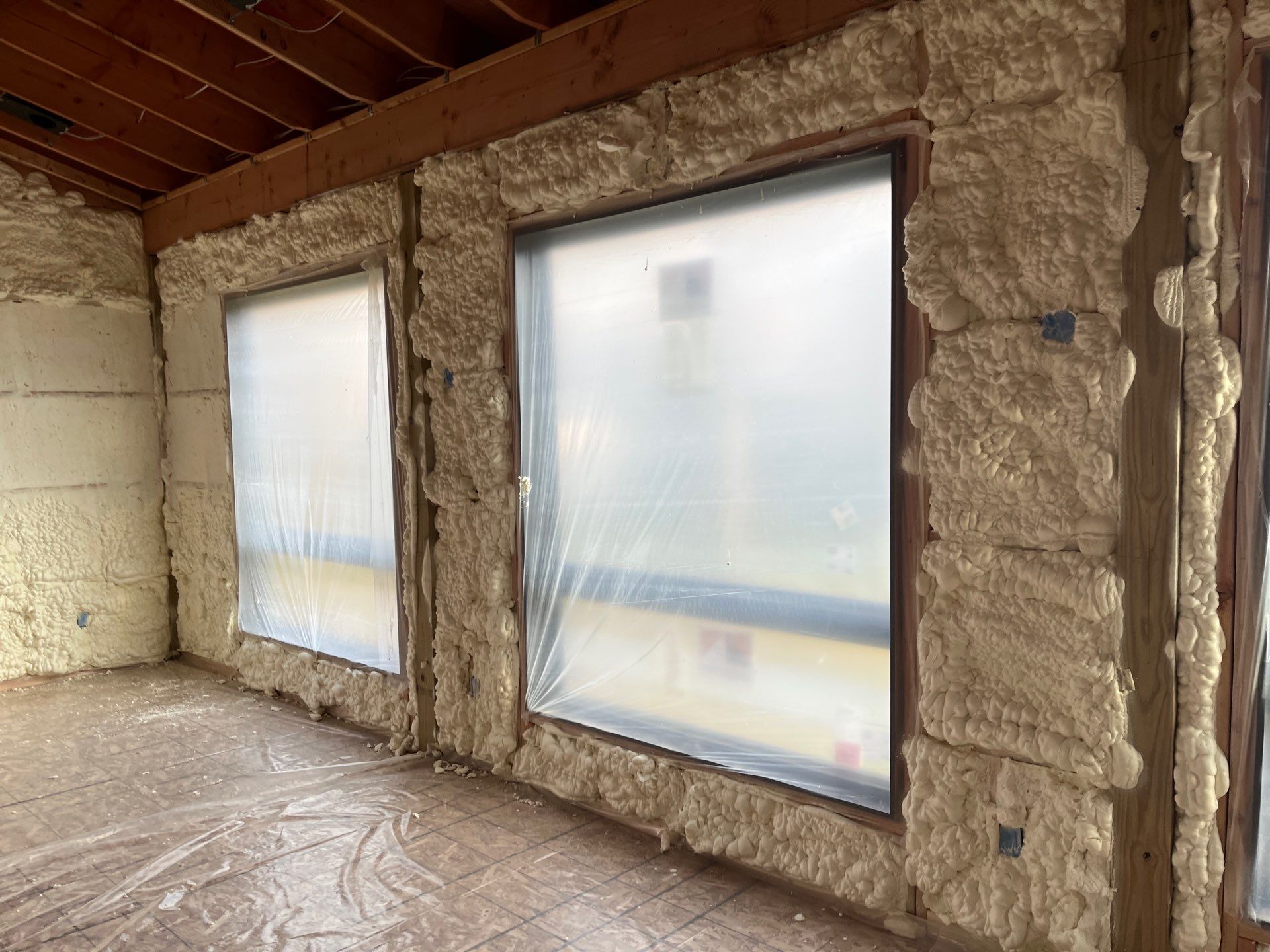 Open Cell Spray Foam to a Pole Barn by NYS Foam & Energy