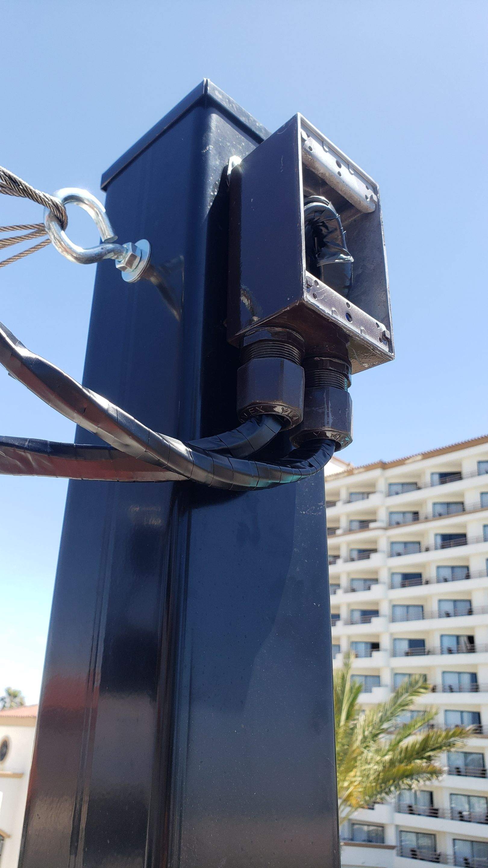 Hilton Waterfront Bistro Light Install by BrightLife Designs llc