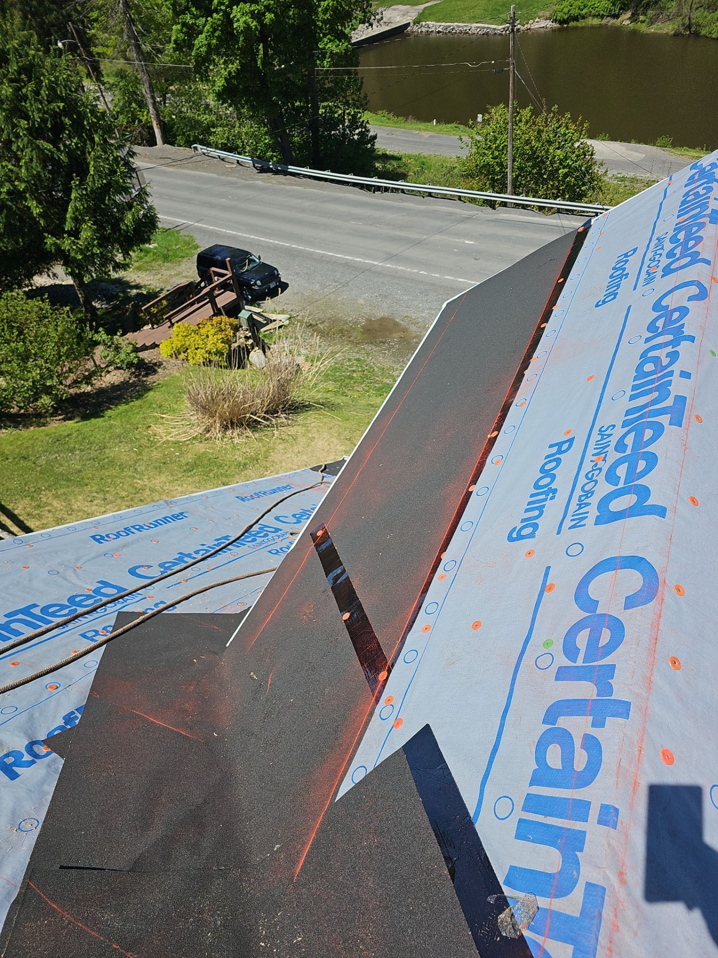 Roof Replacement Landmark PRO Charcoal Black by Winchester Roofing