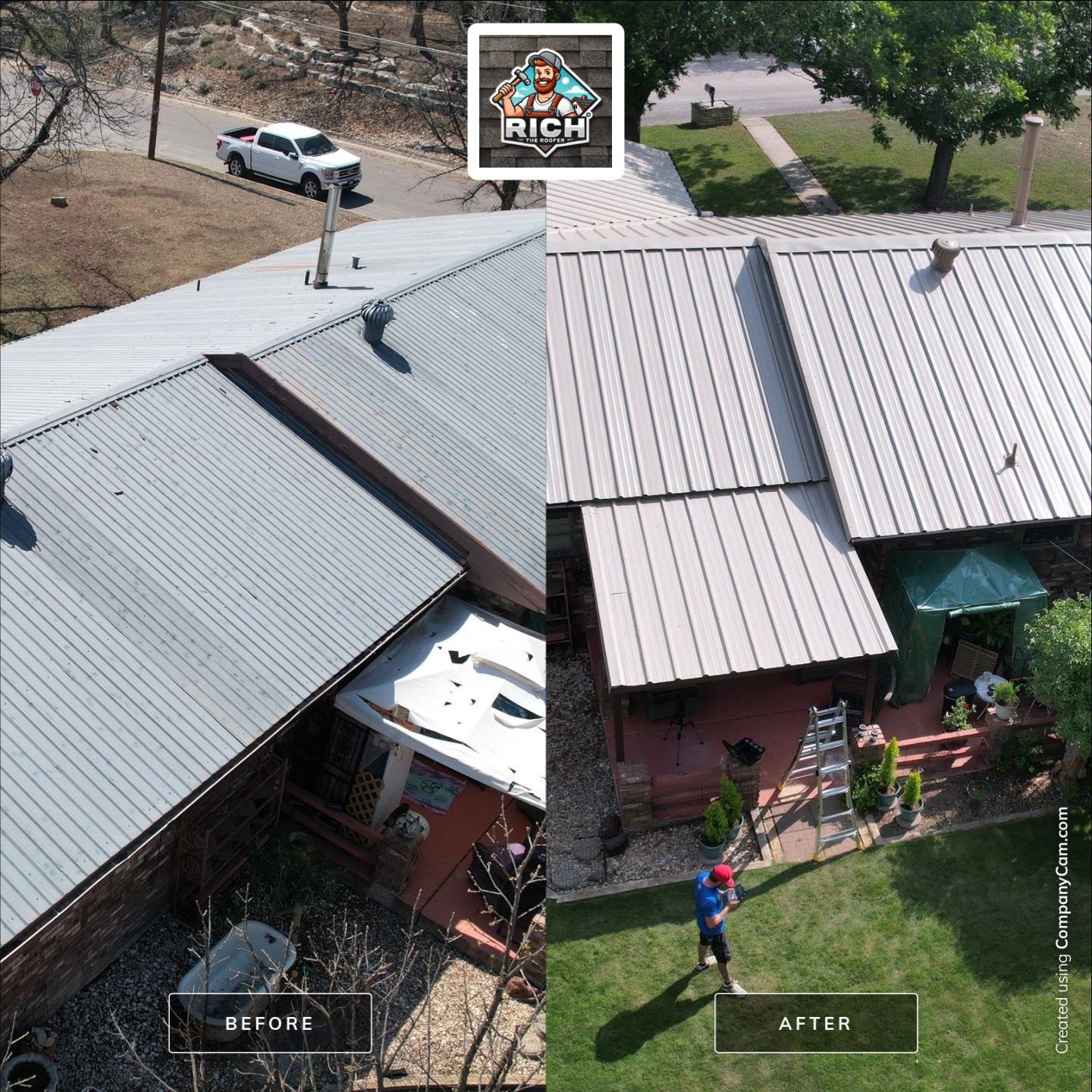 Residential Metal Roof Replacement and Custom Fascia Repair in Kerrville by Rich the Roofer LLC