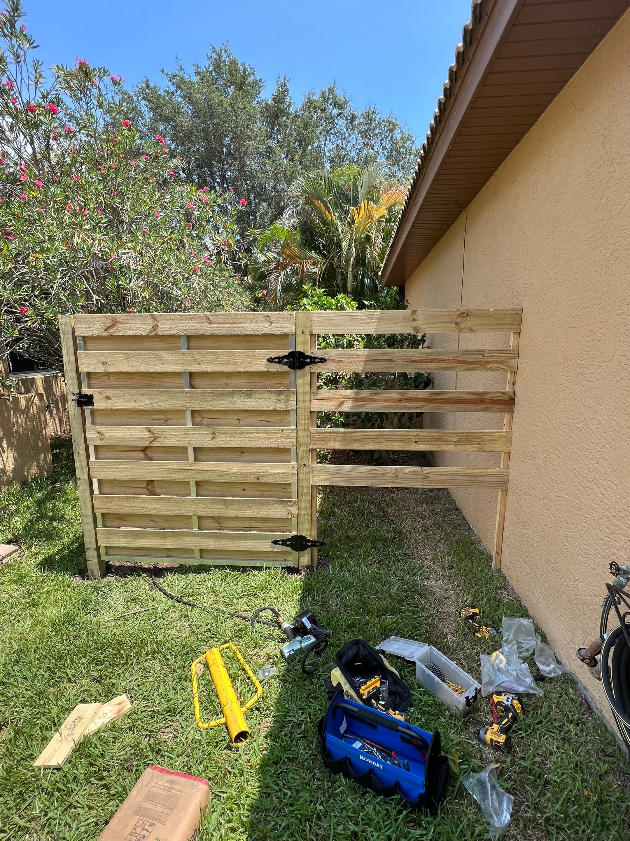 Osprey, FL 6ft. Tall Treated Horizontal Shadowbox Wood Fence by Asap fence and gates, LLC