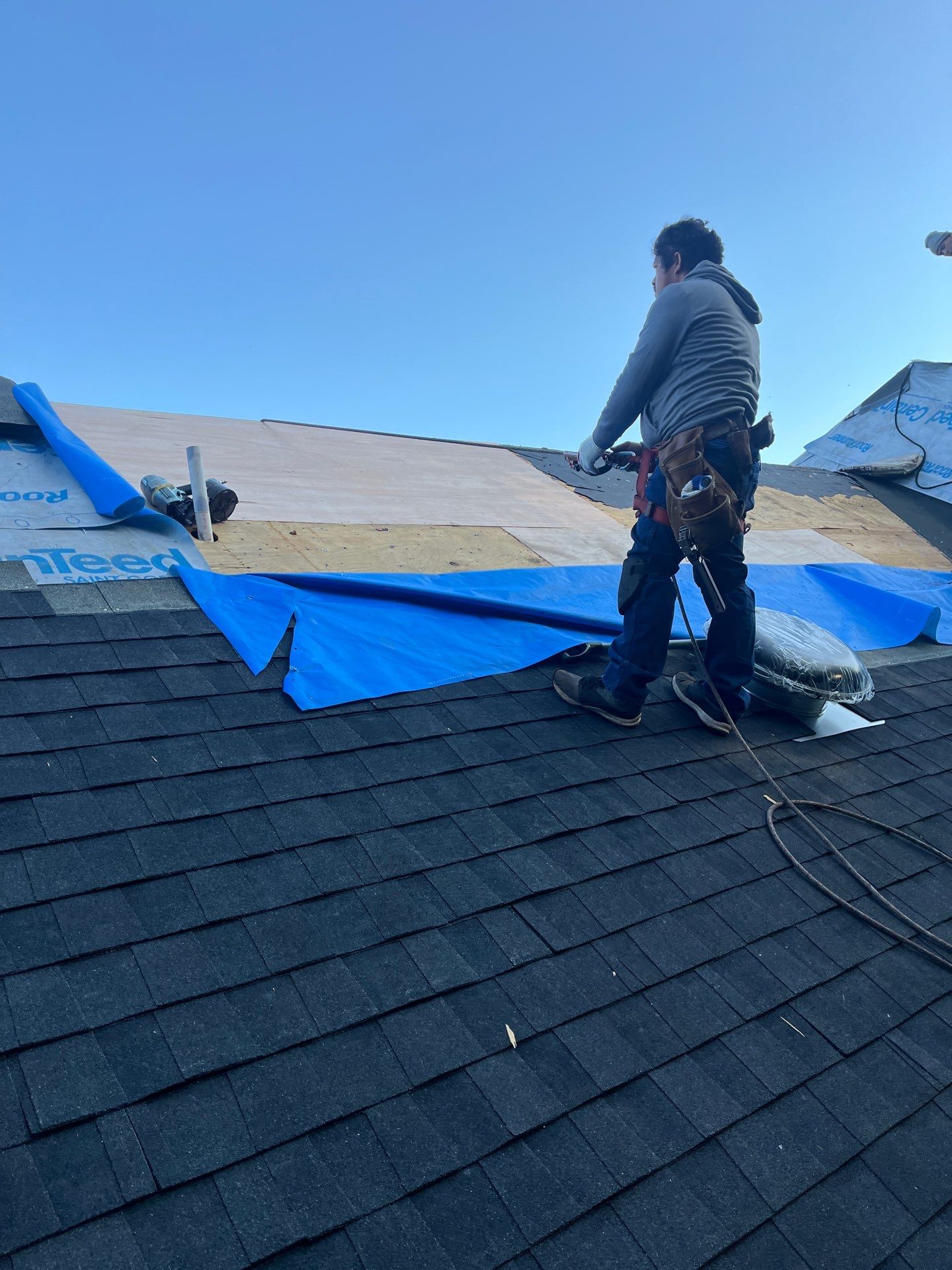 Burke: Residential Roof Replacement with CertainTeed Landmark Pro Designer Shingles in Max Def Charcoal Black by RM Banning, Inc.