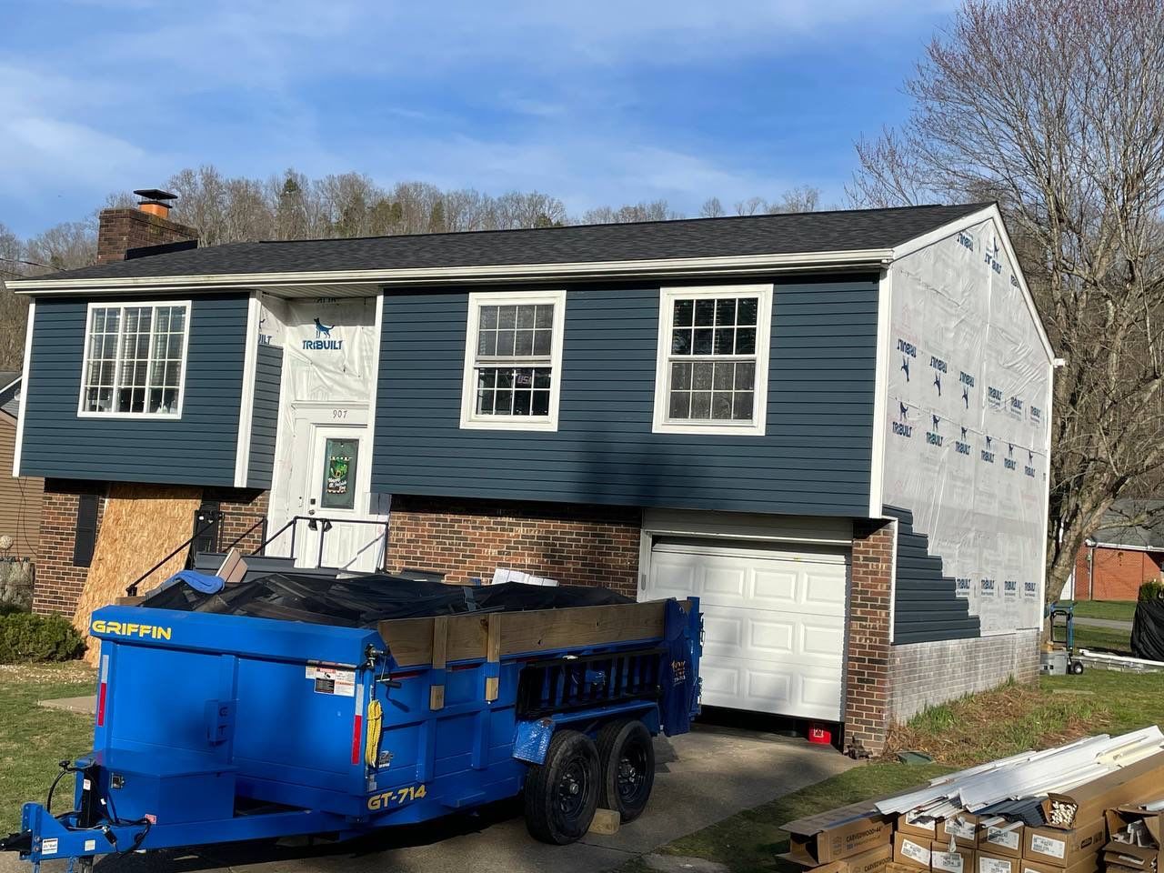 Siding Installation using Mastic Plygem Carvedwood by Fahey Roofing + Contracting