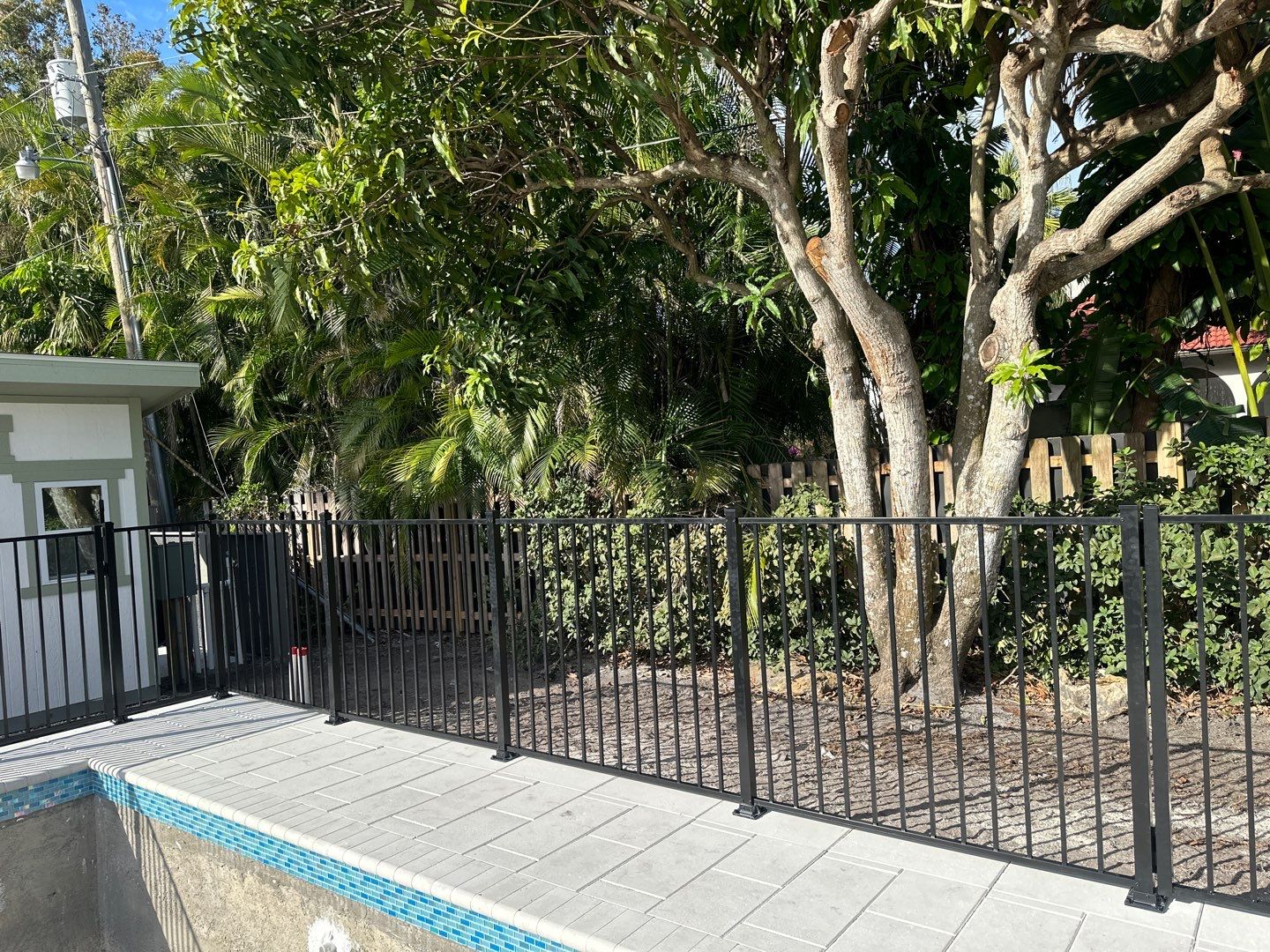 Aluminum Fence Installation using Black 3 Rail Aluminum Fence by Asap fence and gates, LLC