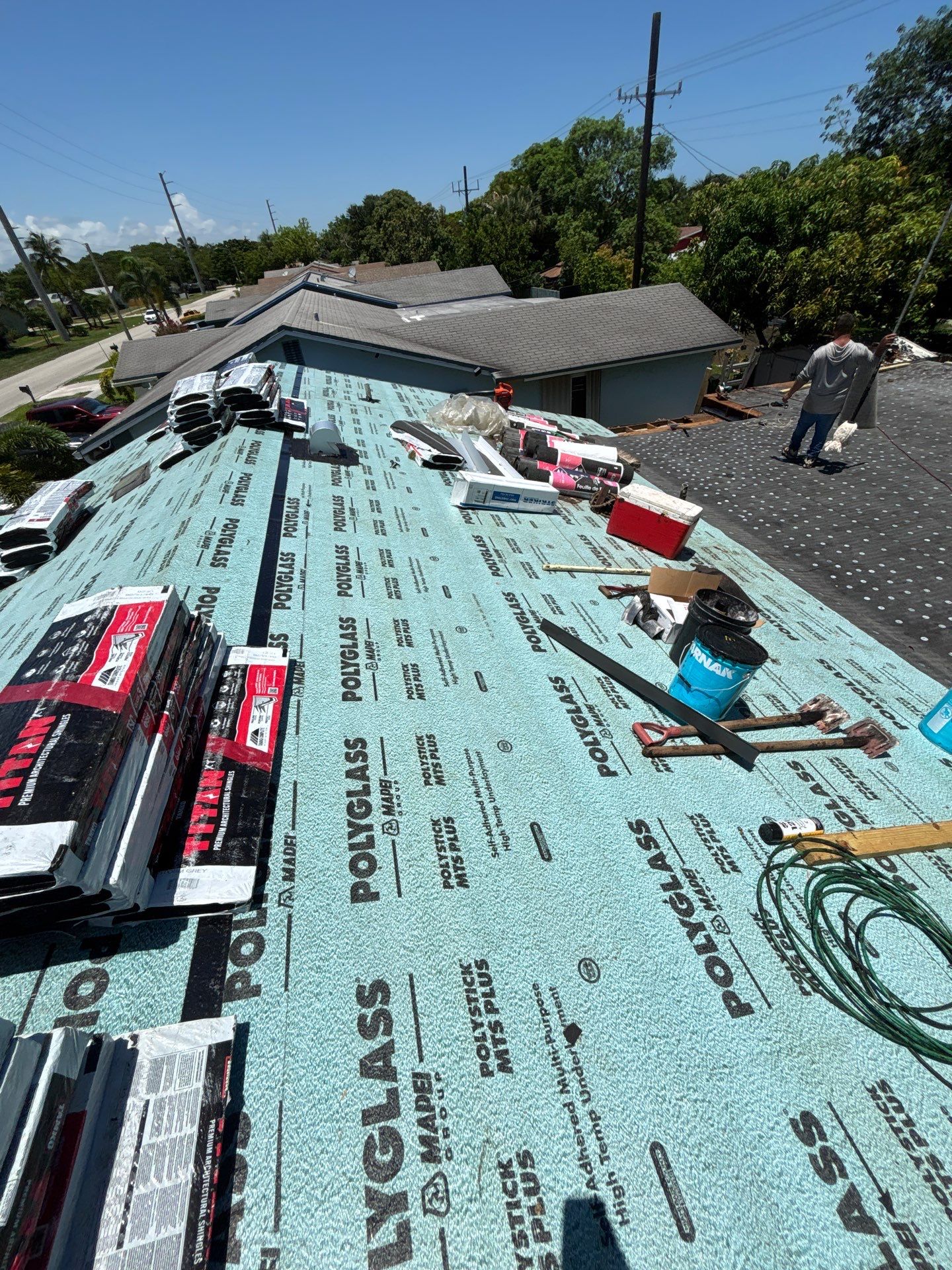 Full Architectural Shingle and Flat Roof Replacement in Pompano Beach by Art's Roofing & Construction