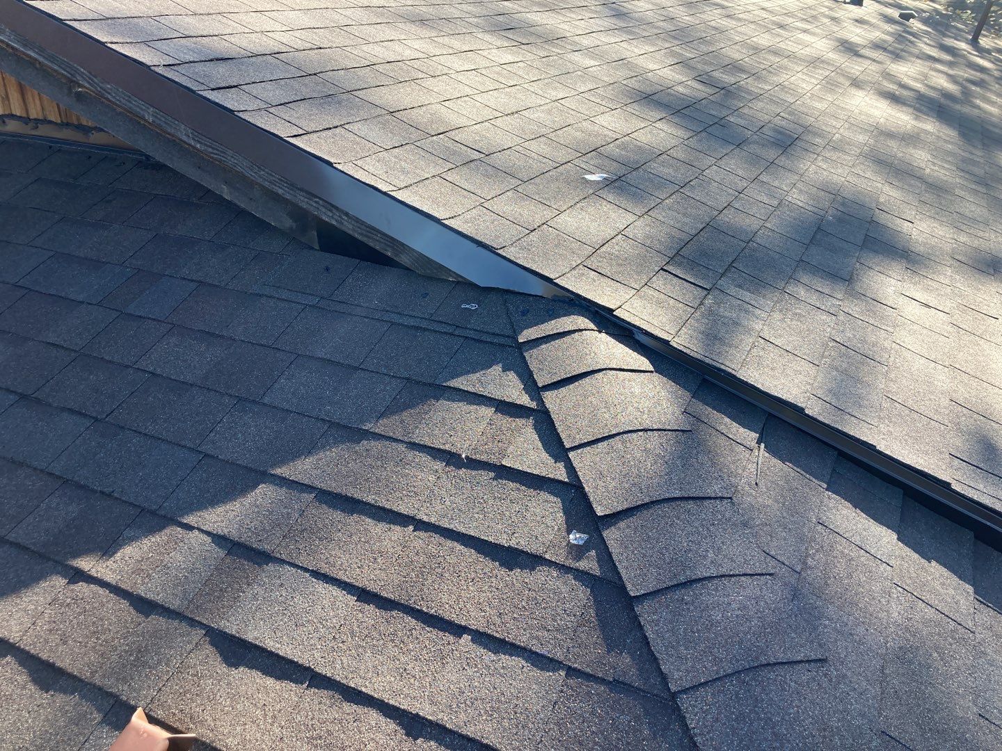 Shake removal and reinstallation of Owens Corning Oakridge in Teak by ID Roofing LLC