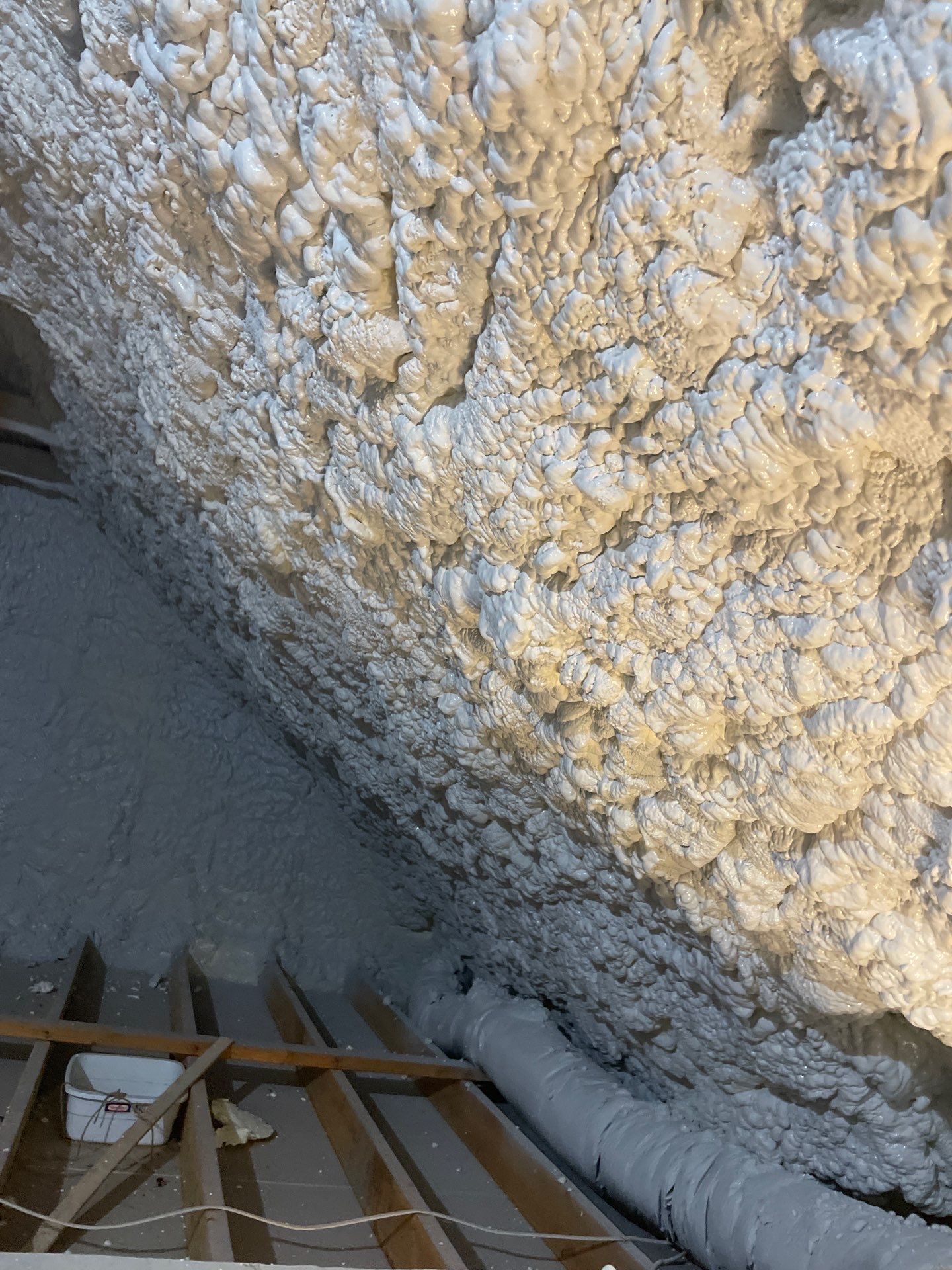 Attic Insulation using open cell spray foam by NYS Foam & Energy