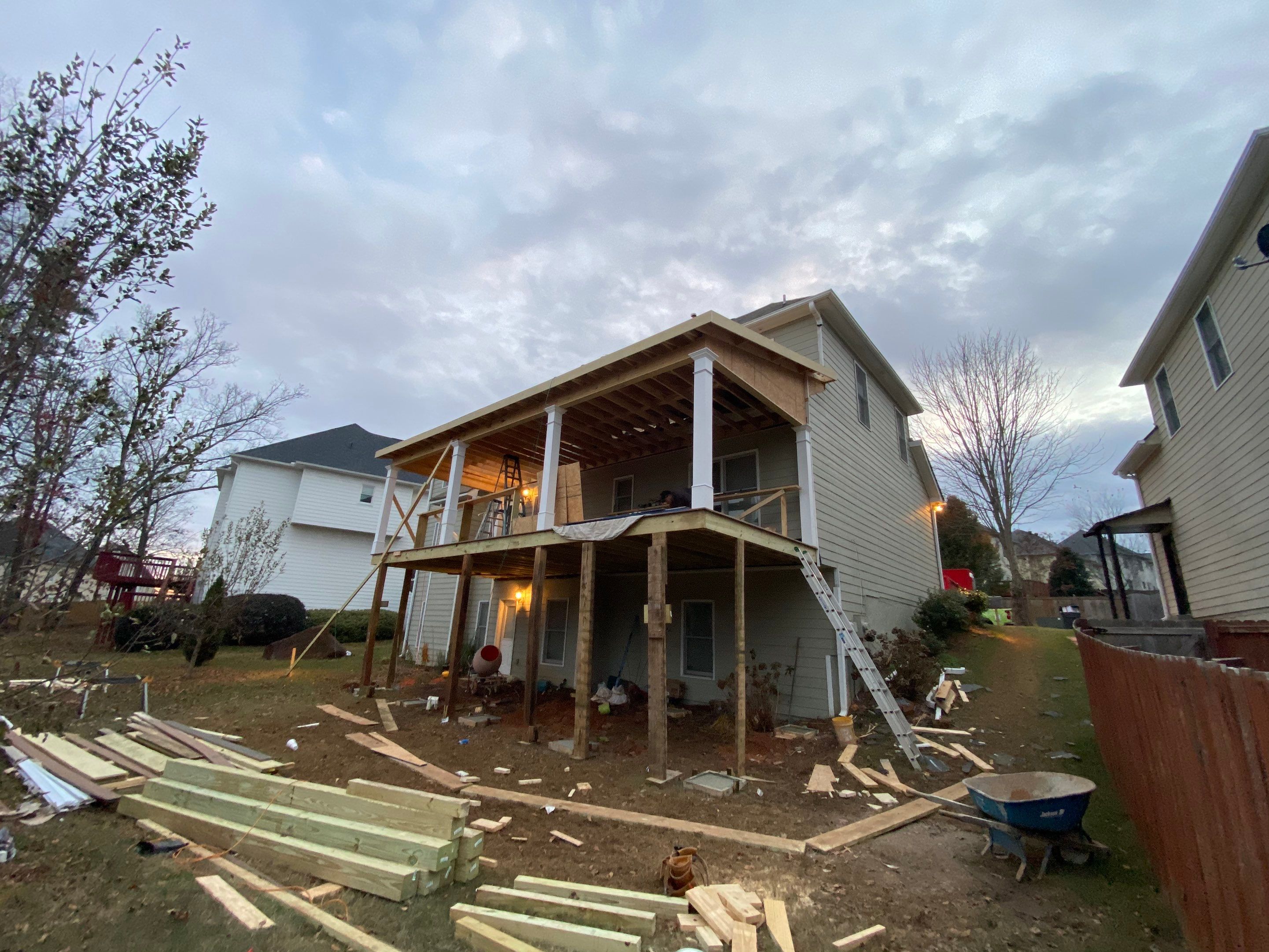 Custom Elevated Covered Porch Addition in Kennesaw by Swift Home Renovations 
