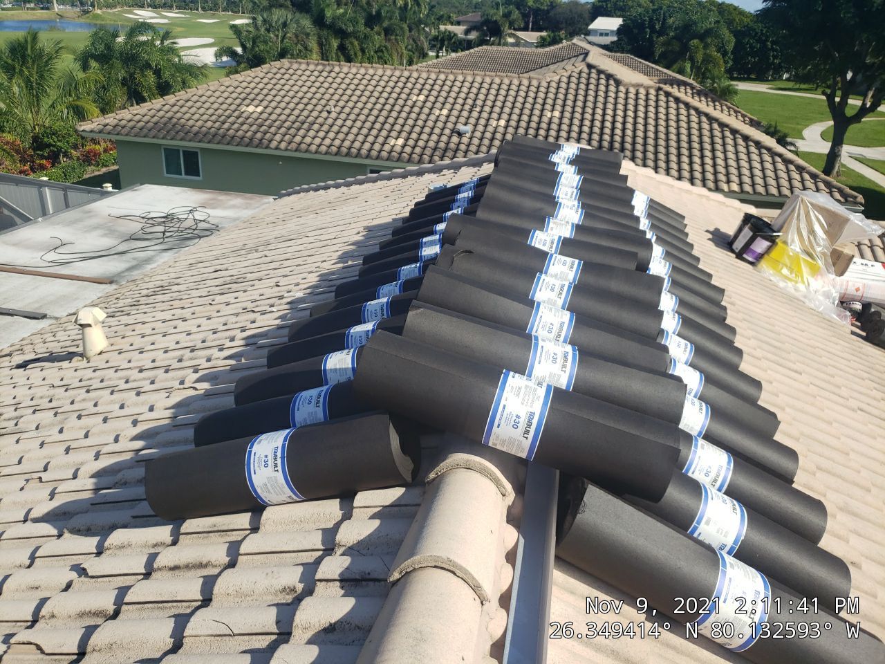 Residential Roofing Installation using 1" Nail strip metal roof by BLUES BROTHERS ROOFING