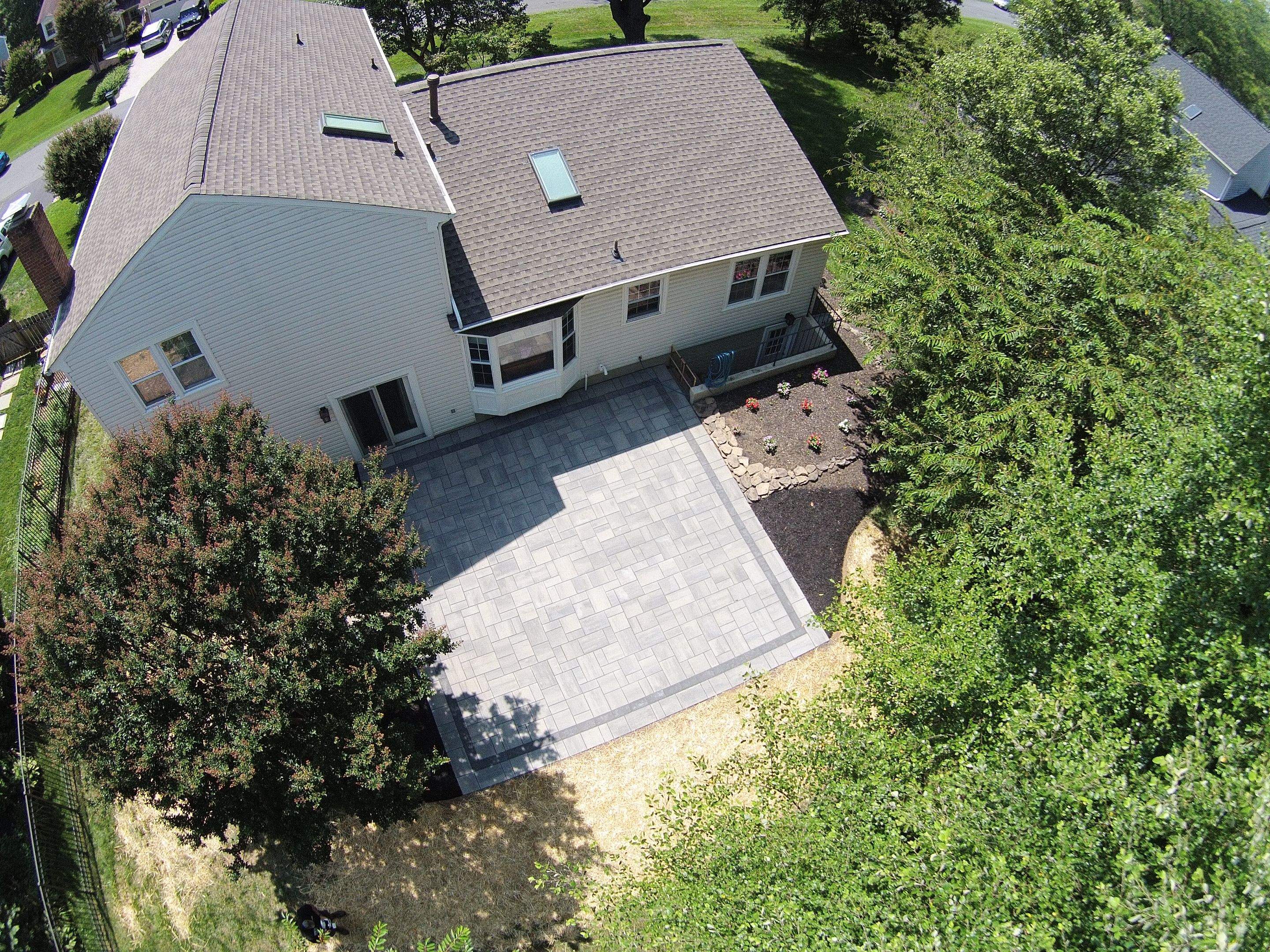 Backyard Transformation using Techo-Bloc Pavers by The Smet Companies, LLC