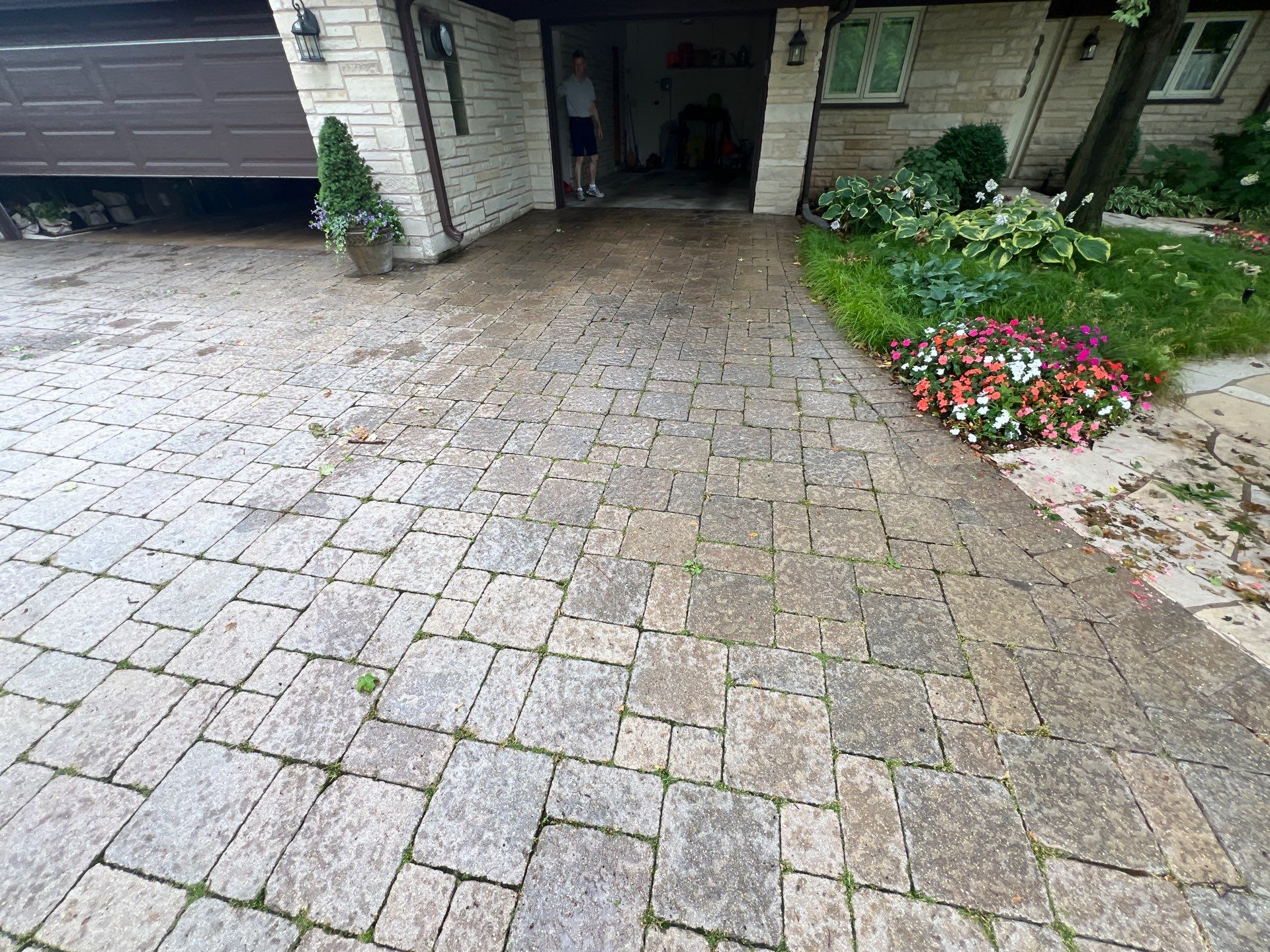 Brick paver clean, sand and seal.  using Surebond SB-1300 by Northern Power Washing LLC.