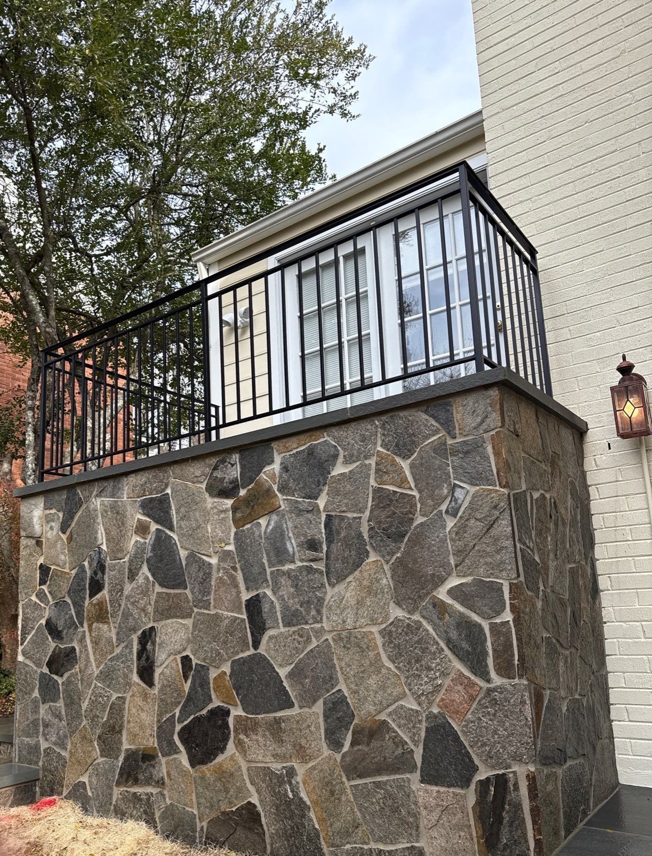 Custom One-Piece Freestanding Iron Railing – Bethesda, MD by Capitol Iron Works