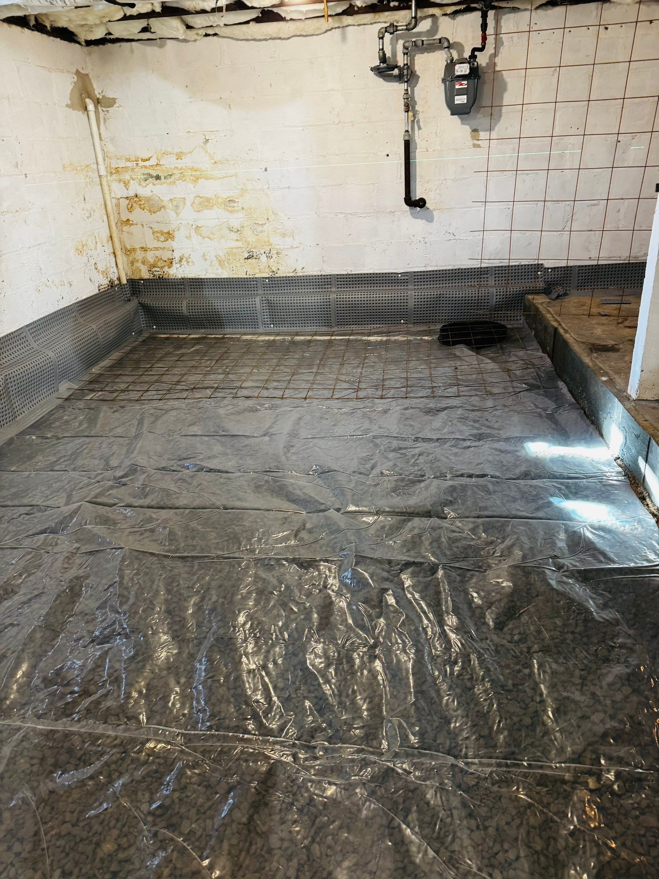 Concrete Floor Replacement and Interior French Drain Project in Morris Plains, New Jersey by Pure Service Pro, LLC 