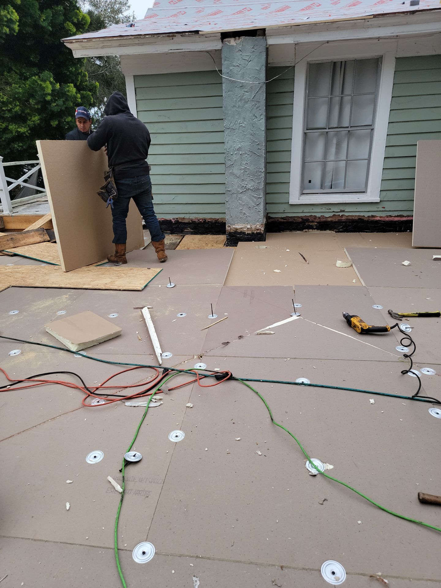Residential Roofing Installation using Aluminum Metal Roof by Galaxy Builders, Inc.