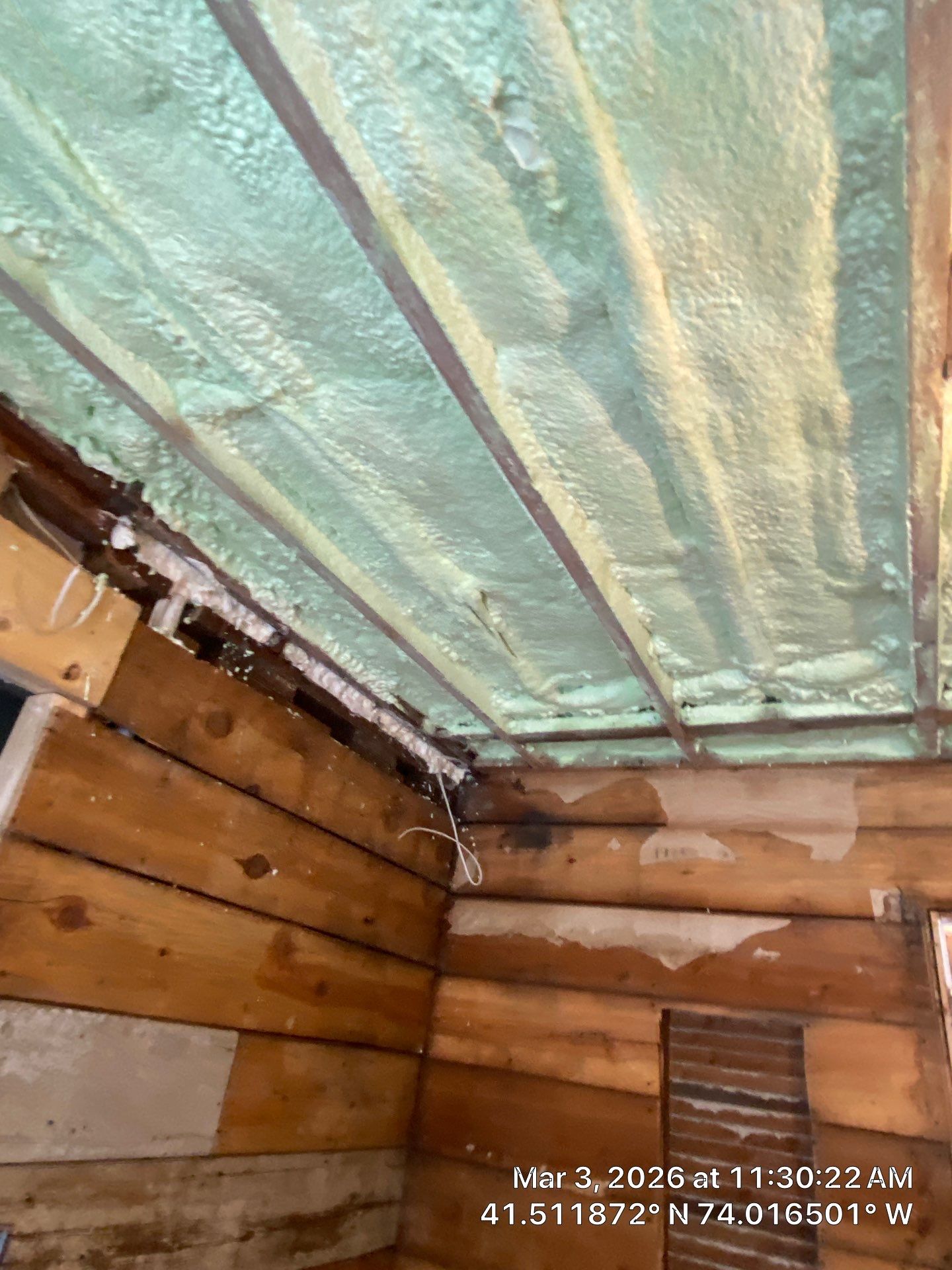 Attic Insulation using open cell spray foam by NYS Foam & Energy