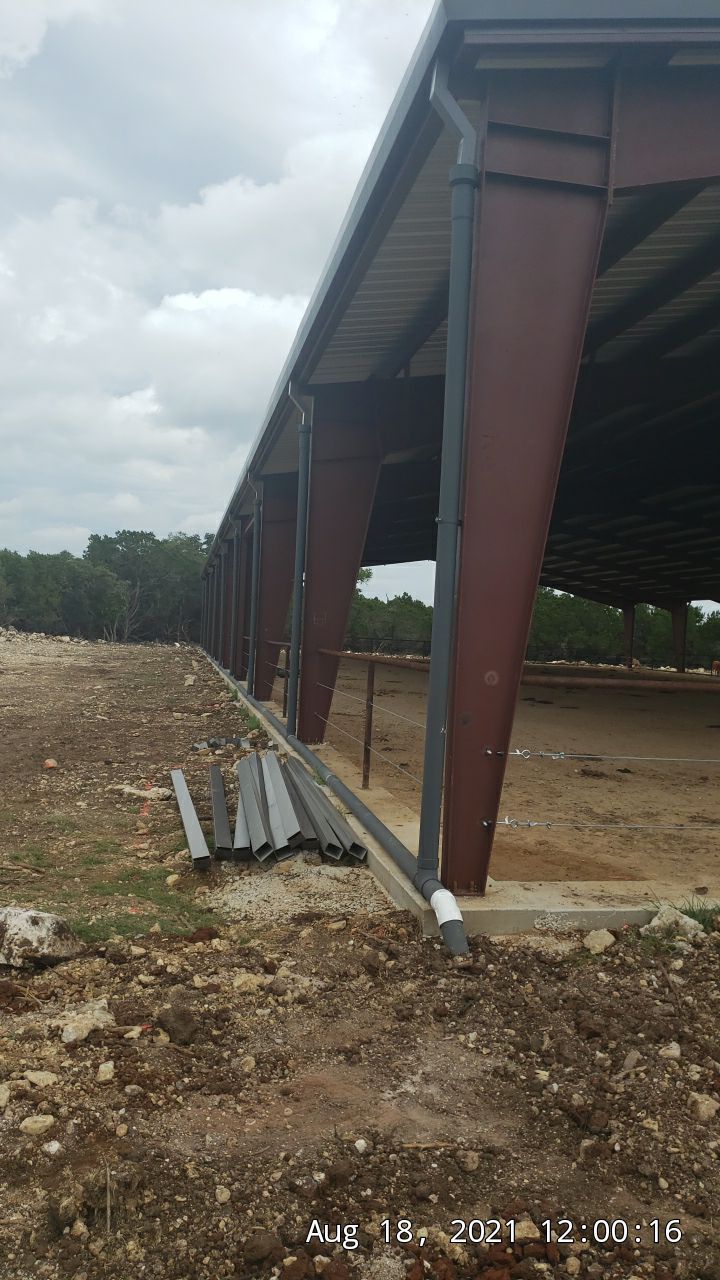 150K Equestrian center with 25K backup tank for potable water. by Hill Country Rain Water