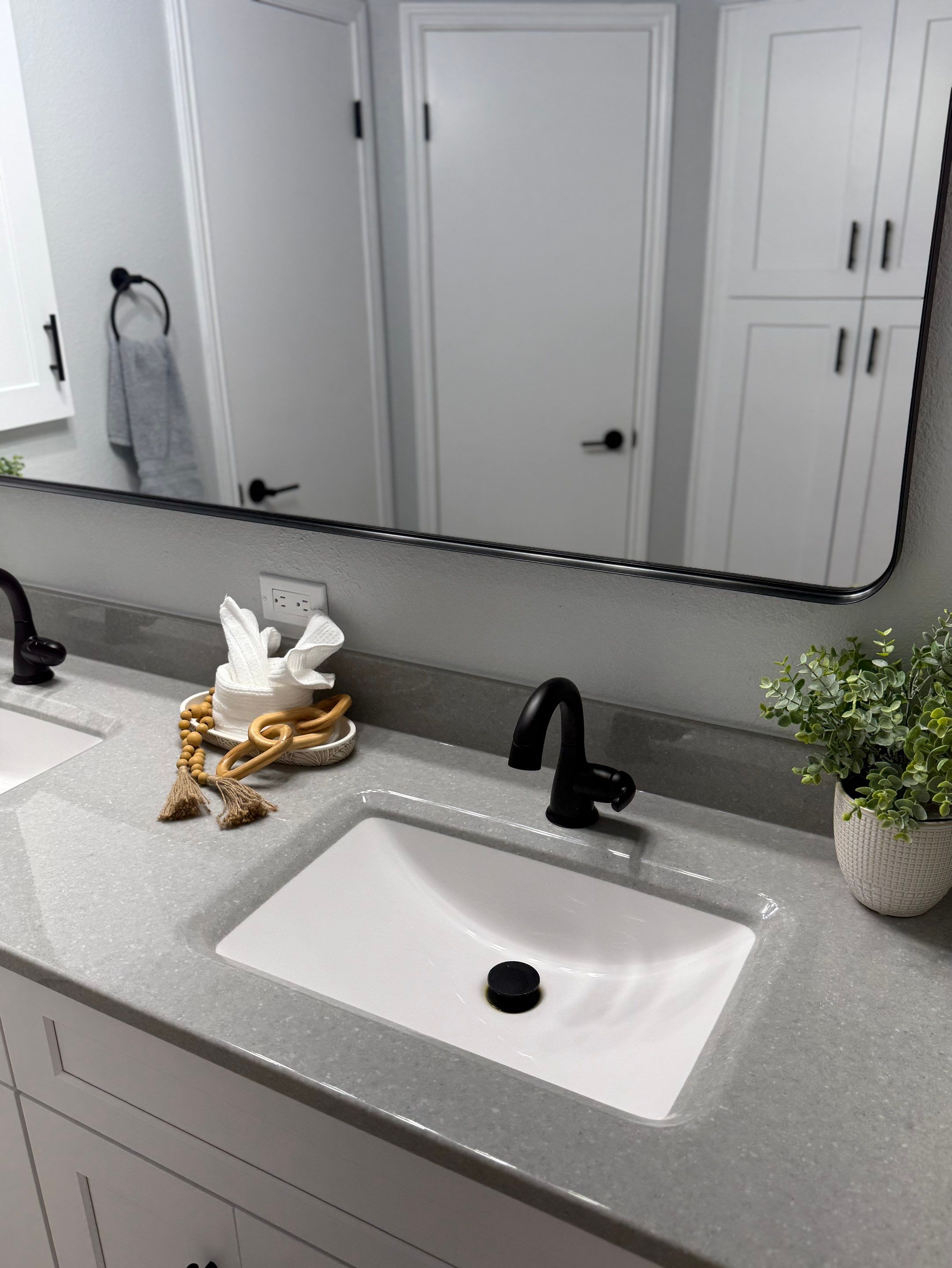 San Antonio Tub-to-Shower Conversion with Safety Features and Updated Vanity by Legacy Bath and Kitchen 